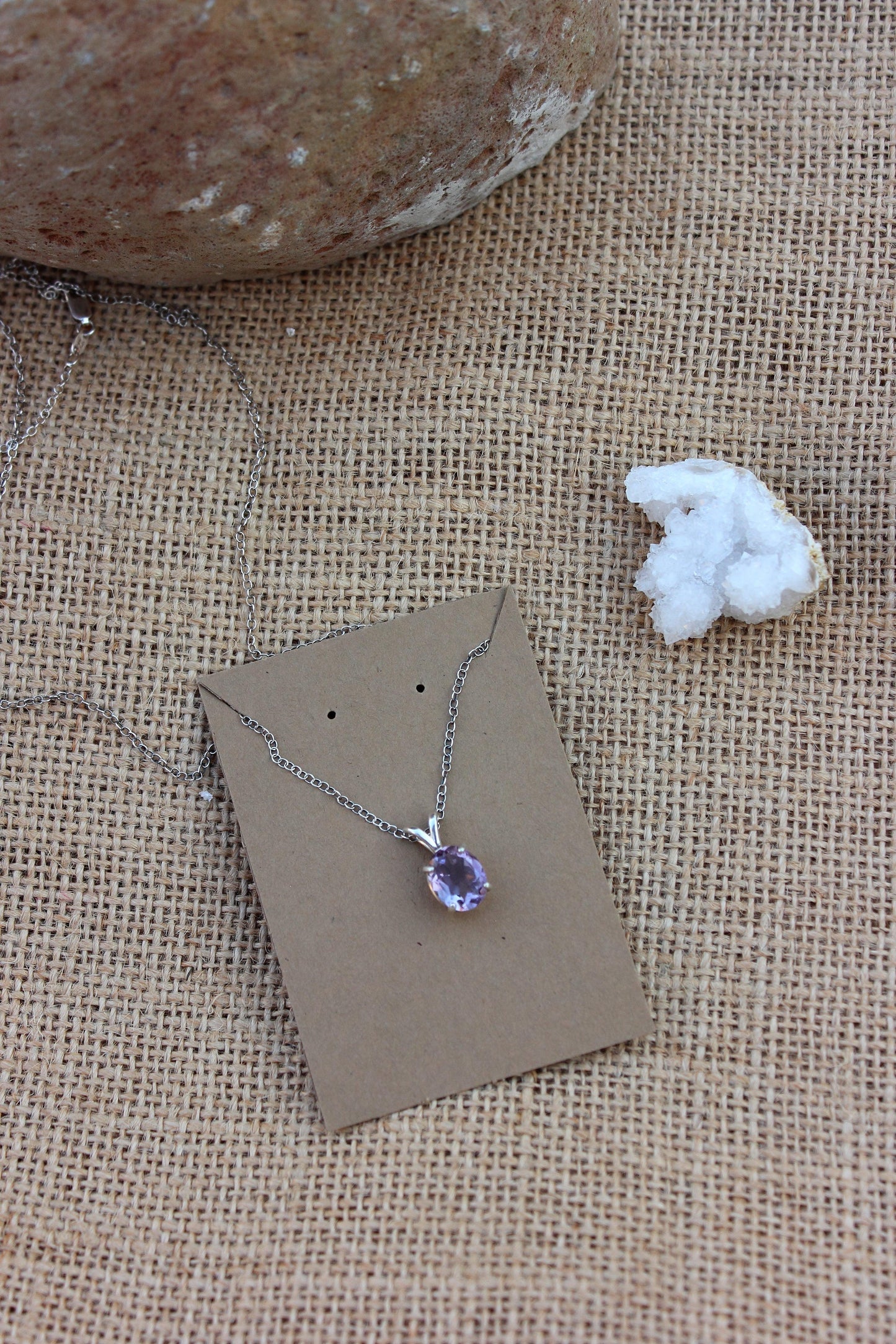 Lavender Amethyst Oval Pendant