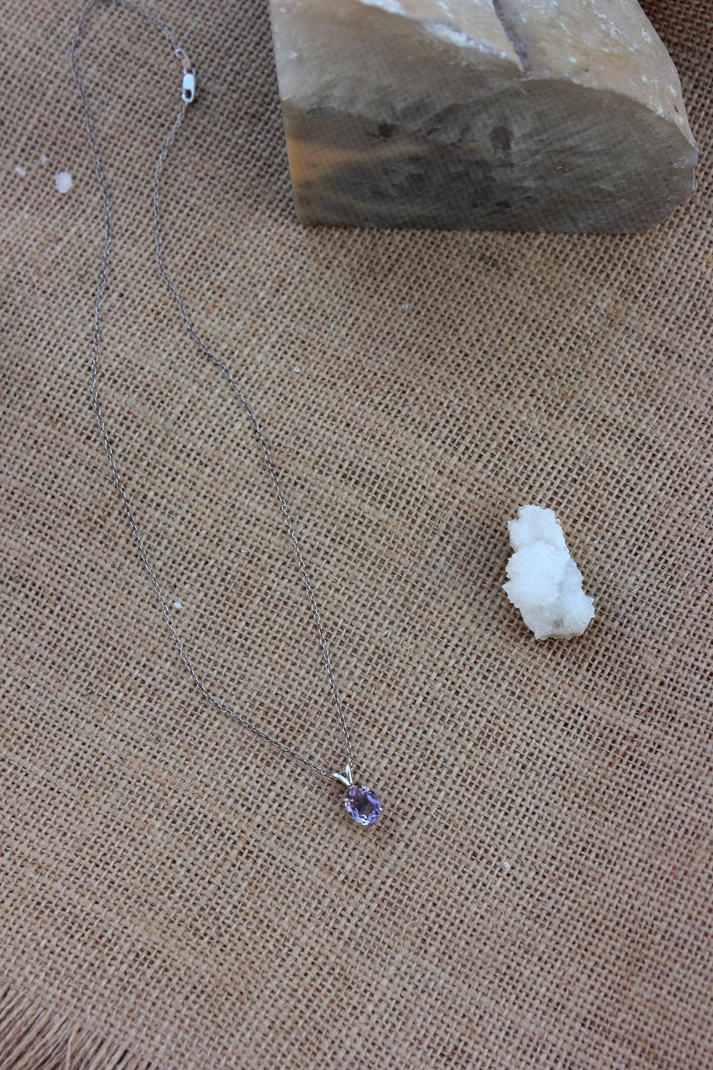 Lavender Amethyst Oval Pendant