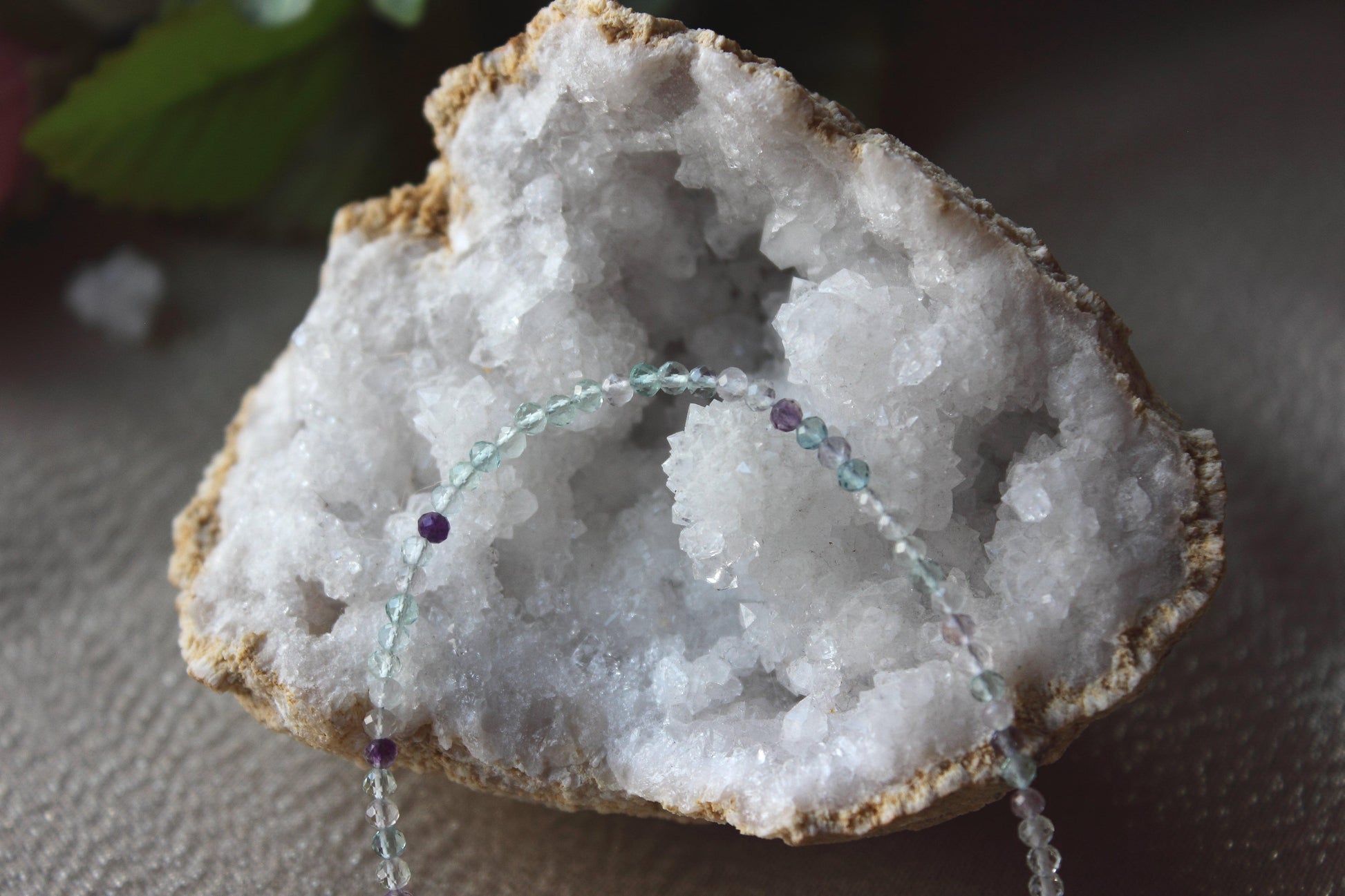 Blue Fluorite Micro faceted Bracelet