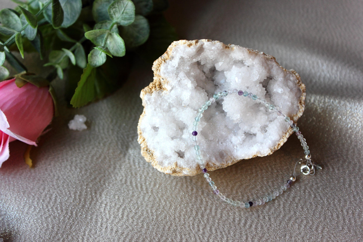 Blue Fluorite Micro faceted Bracelet