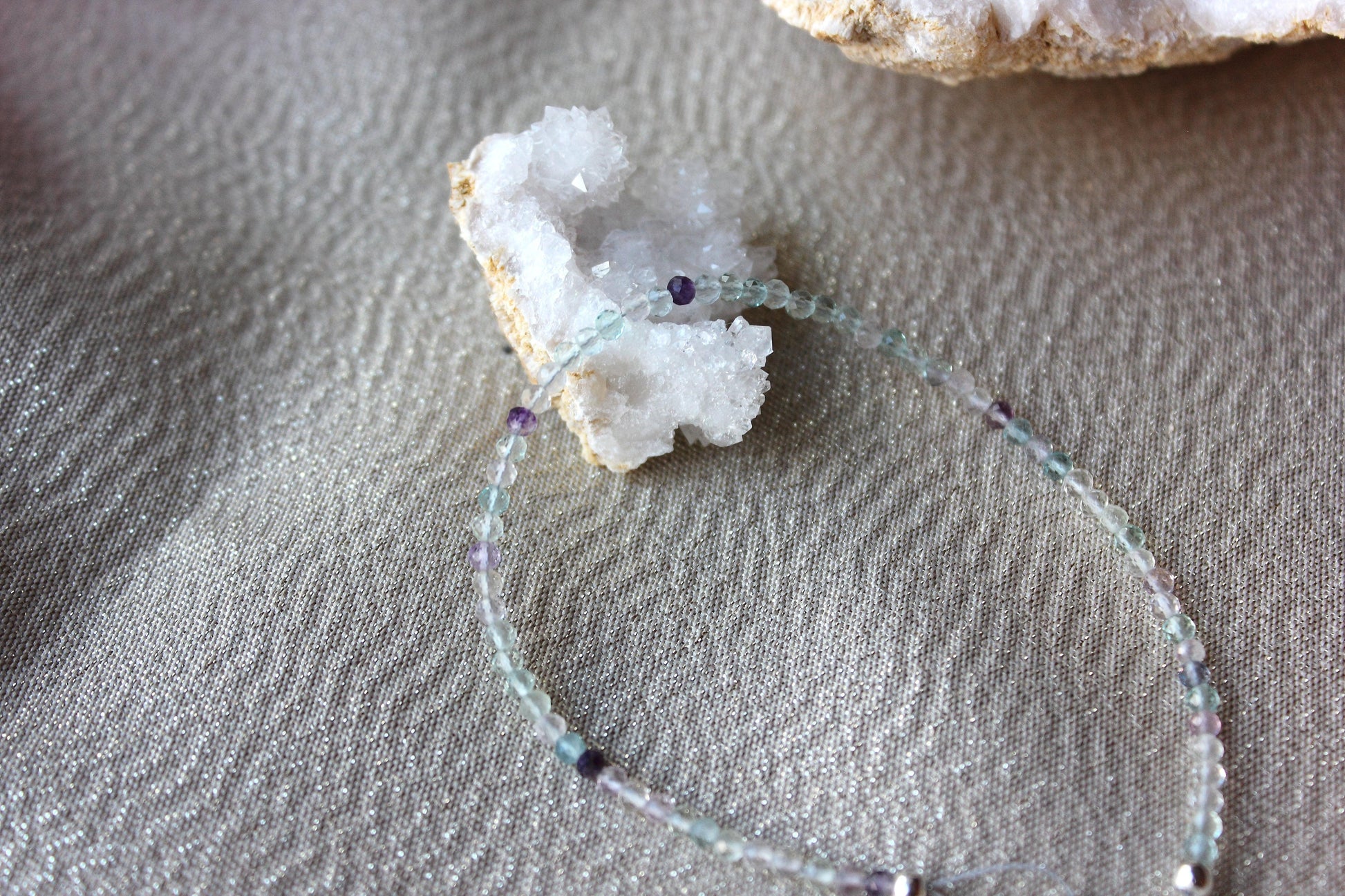 Blue Fluorite Micro faceted Bracelet