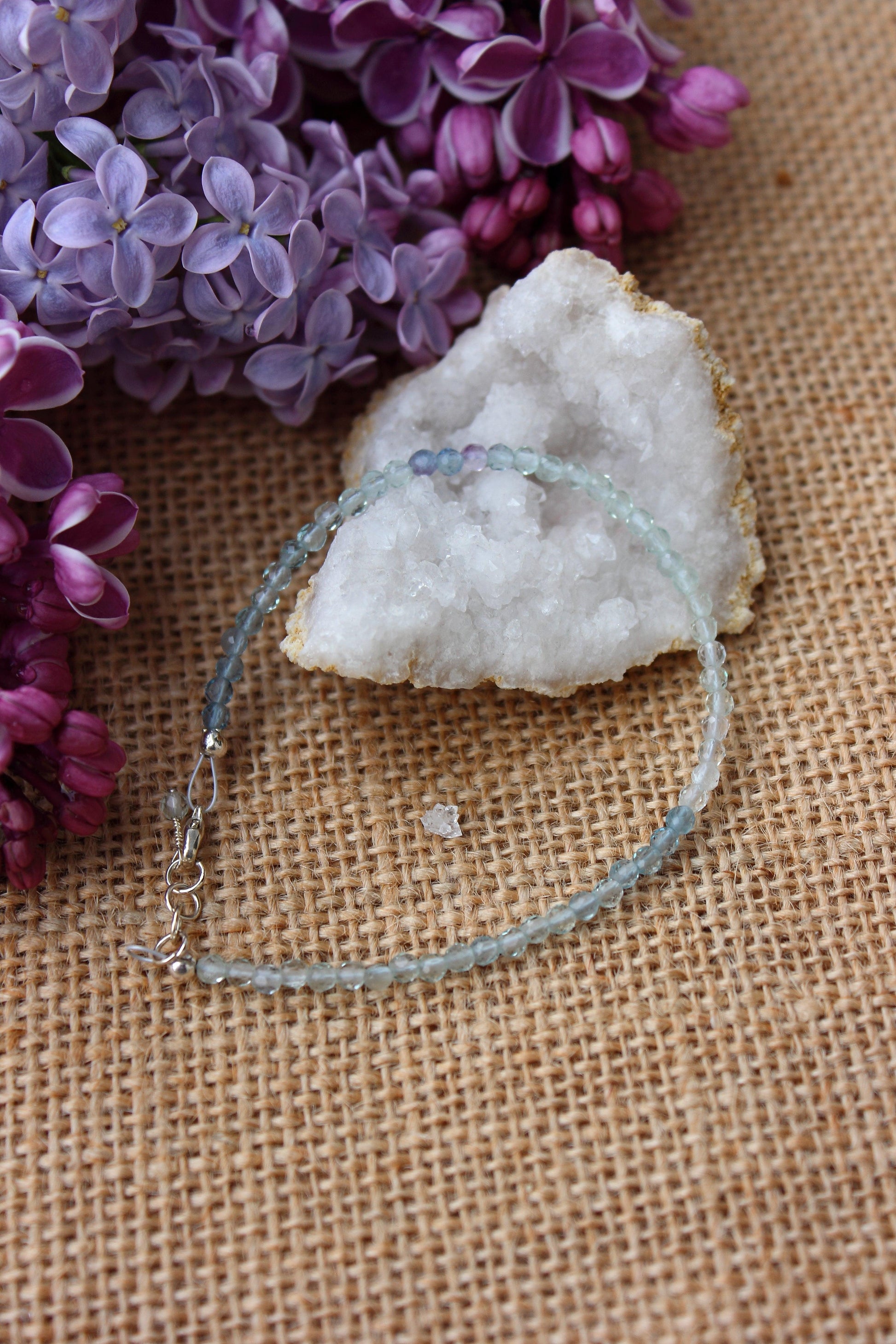 Fluorite Micro faceted Bracelet