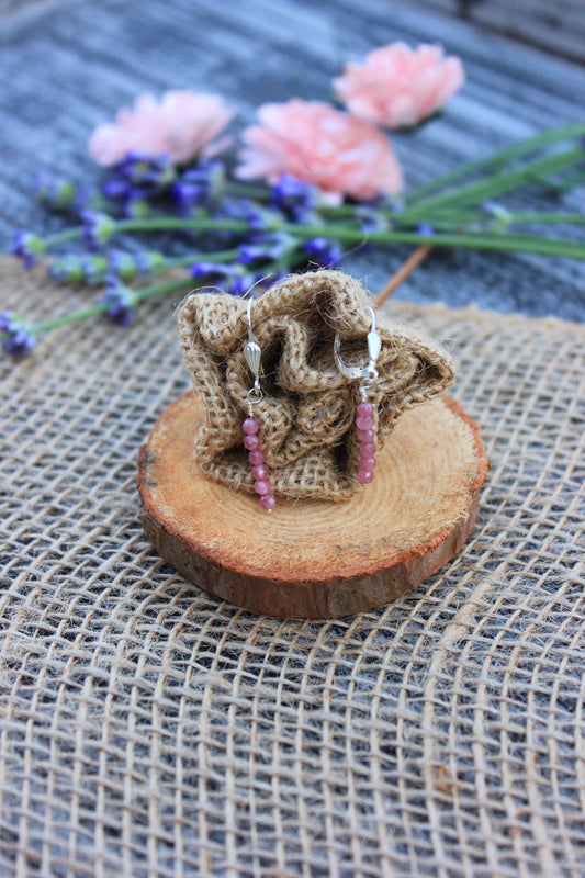 Pink Tourmaline Earrings