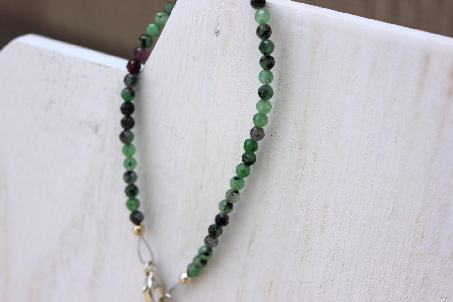 Ruby in Zoisite faceted bracelet