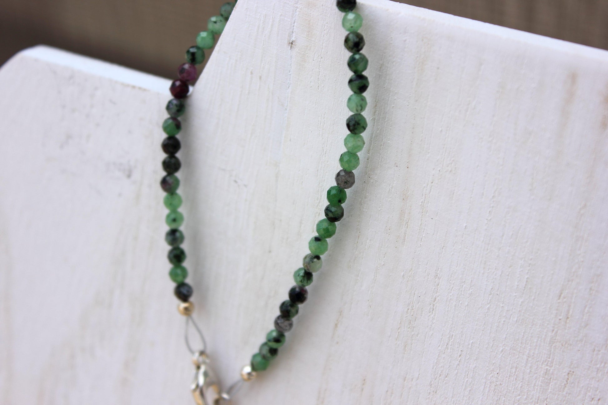 Ruby in Zoisite faceted bracelet