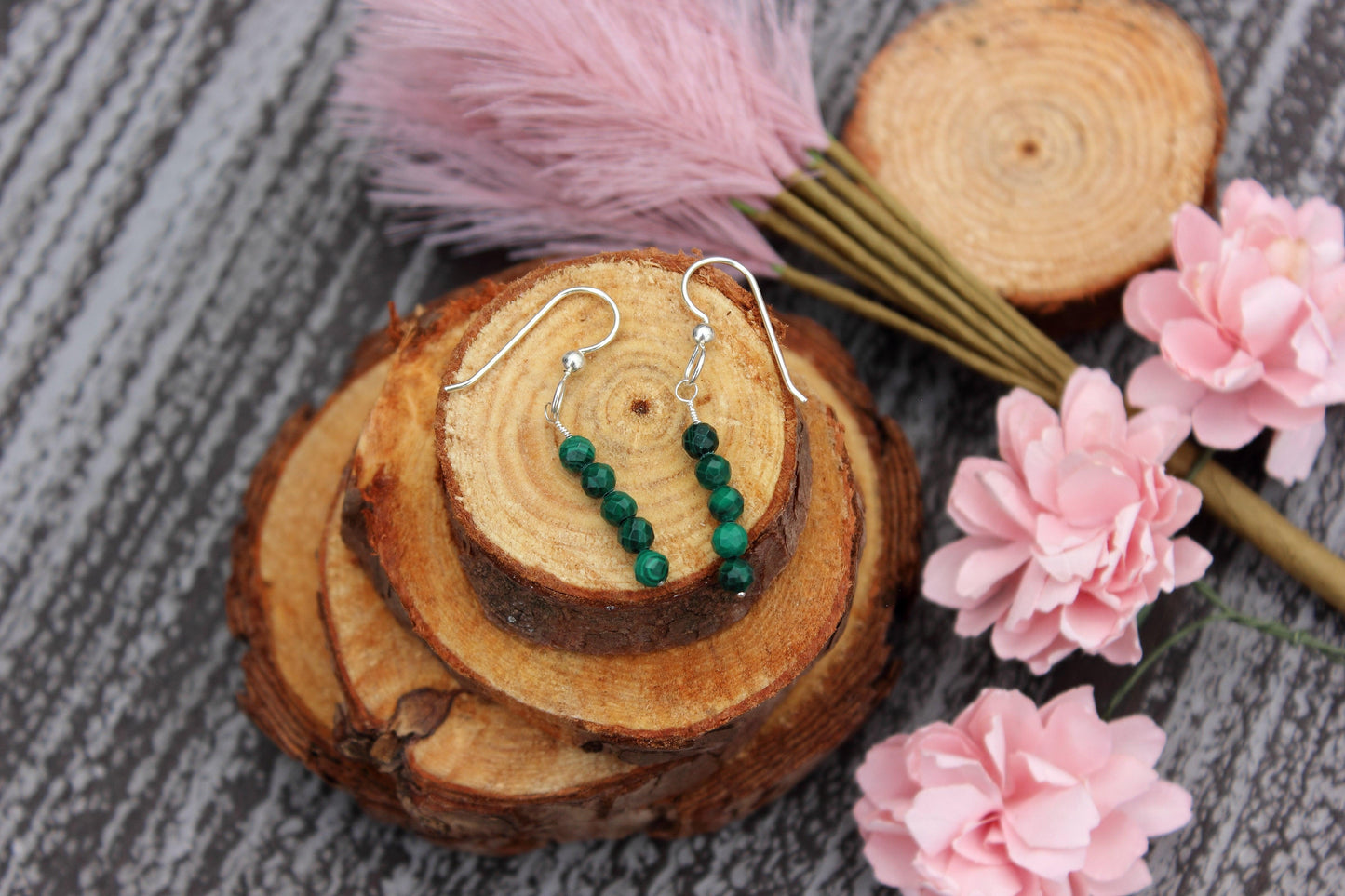 Malachite Earrings