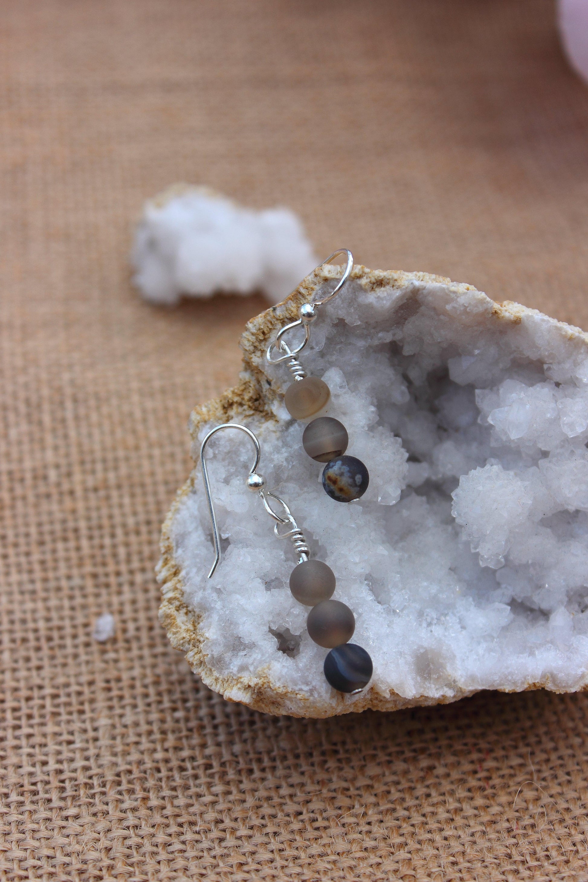 Druzy Agate Drop Earrings