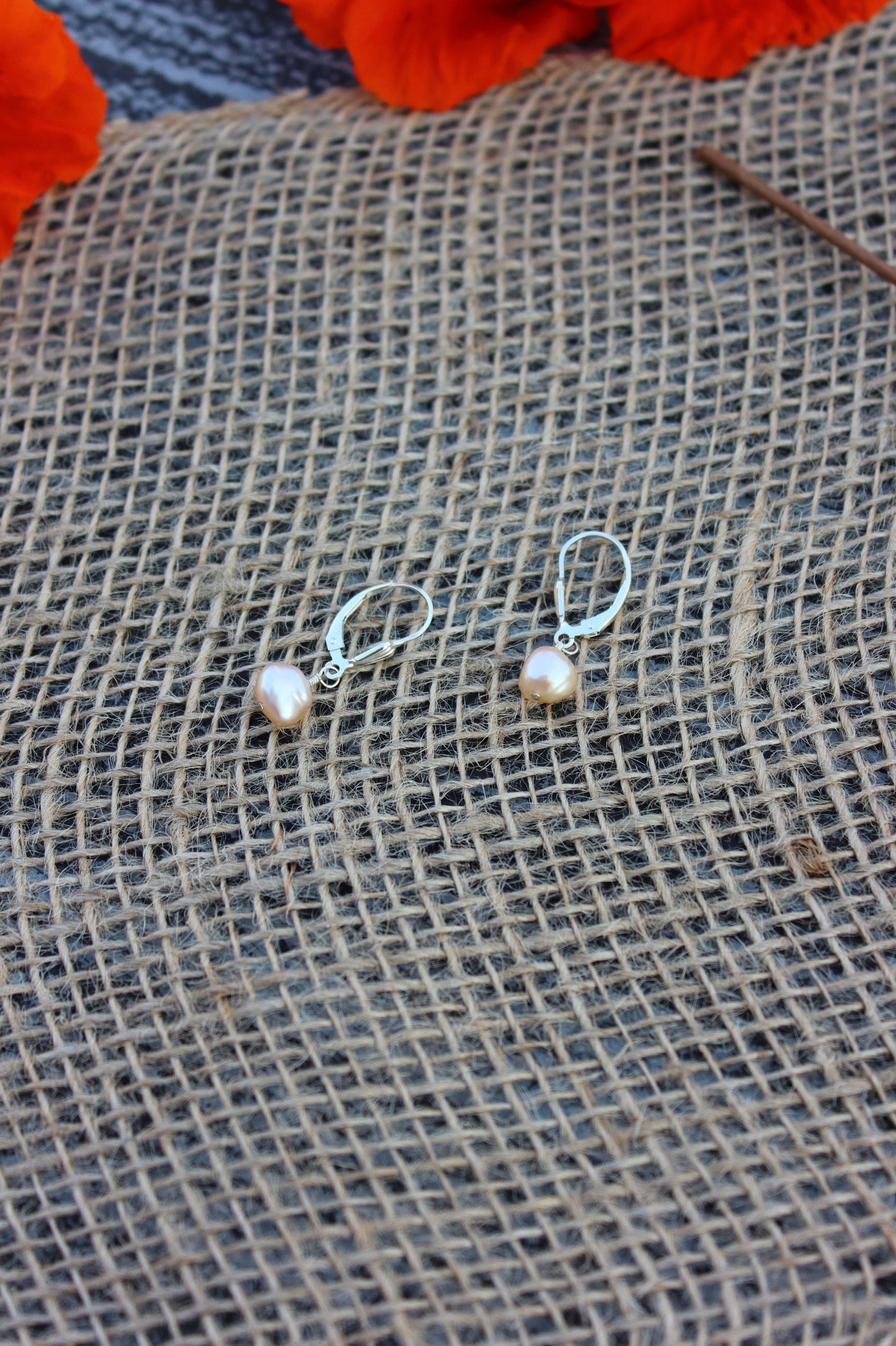 Pink freshwater pearls