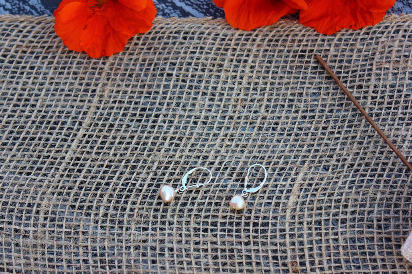 Pink freshwater pearls