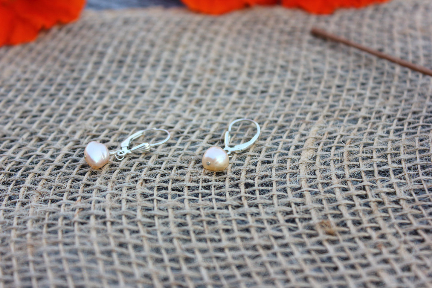 pink earrings