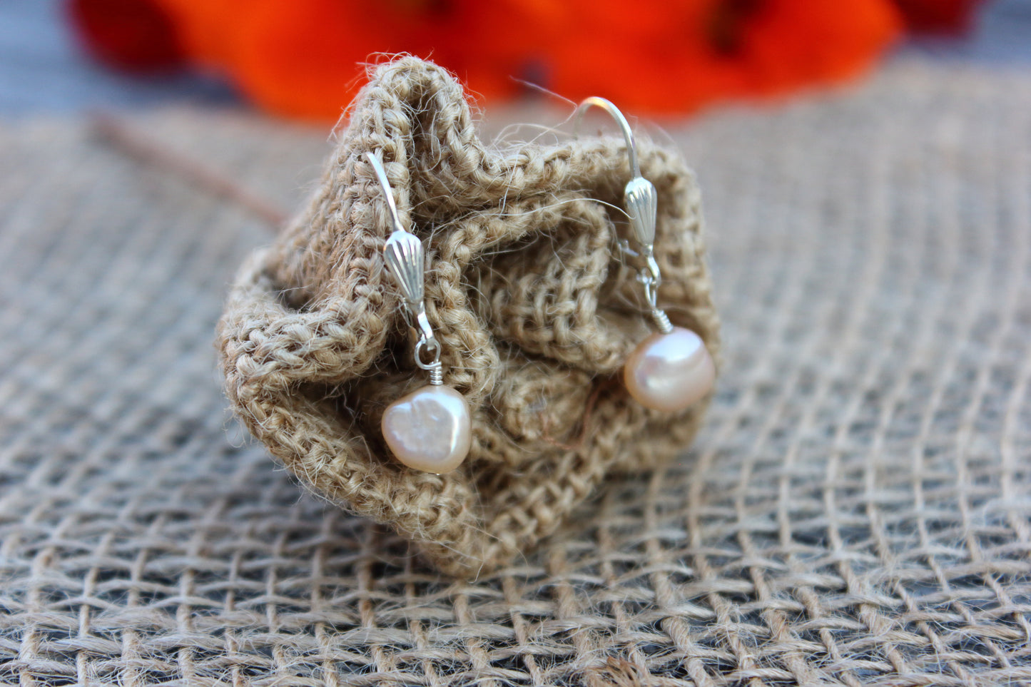 Pearl earrings