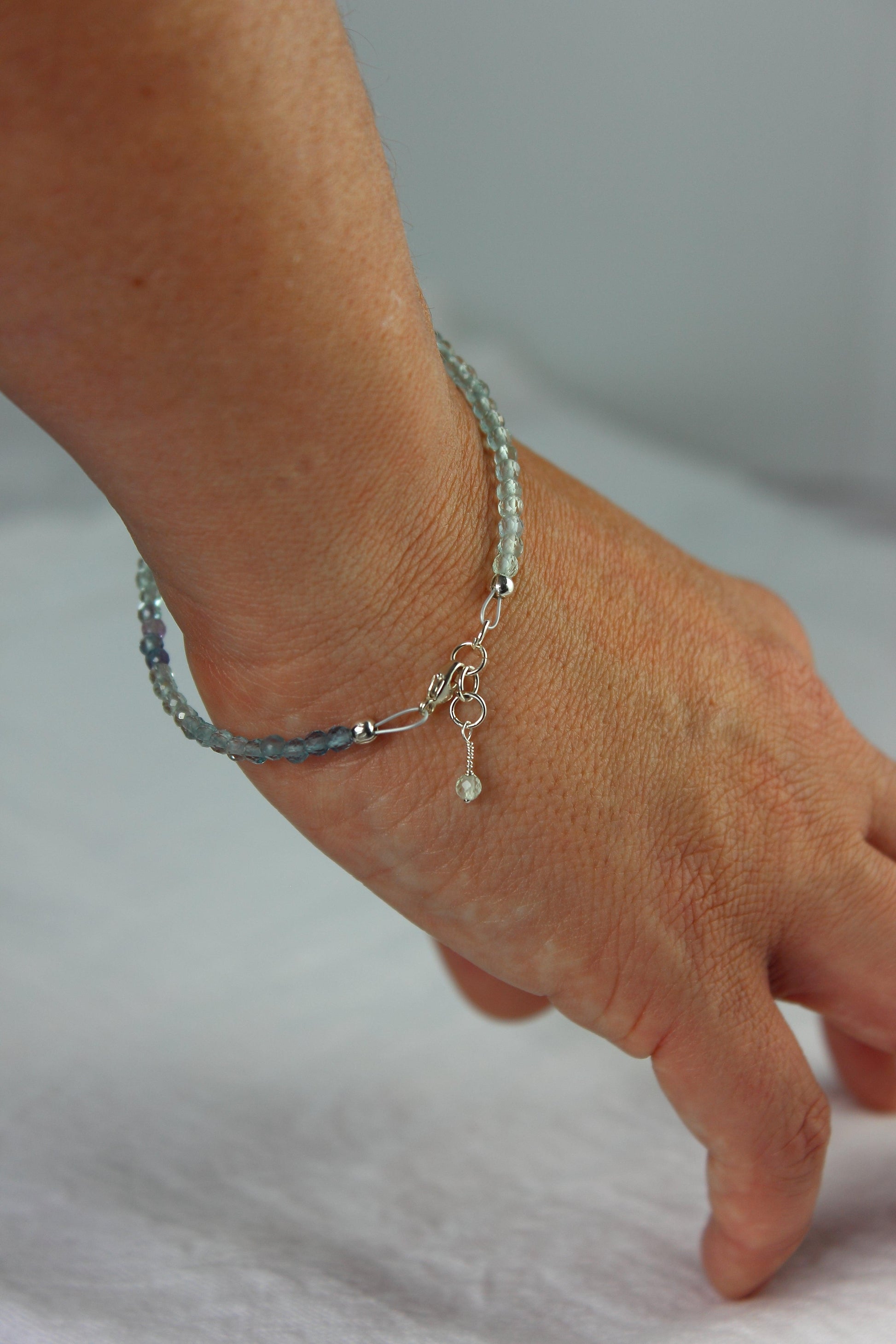 Fluorite Micro faceted Bracelet