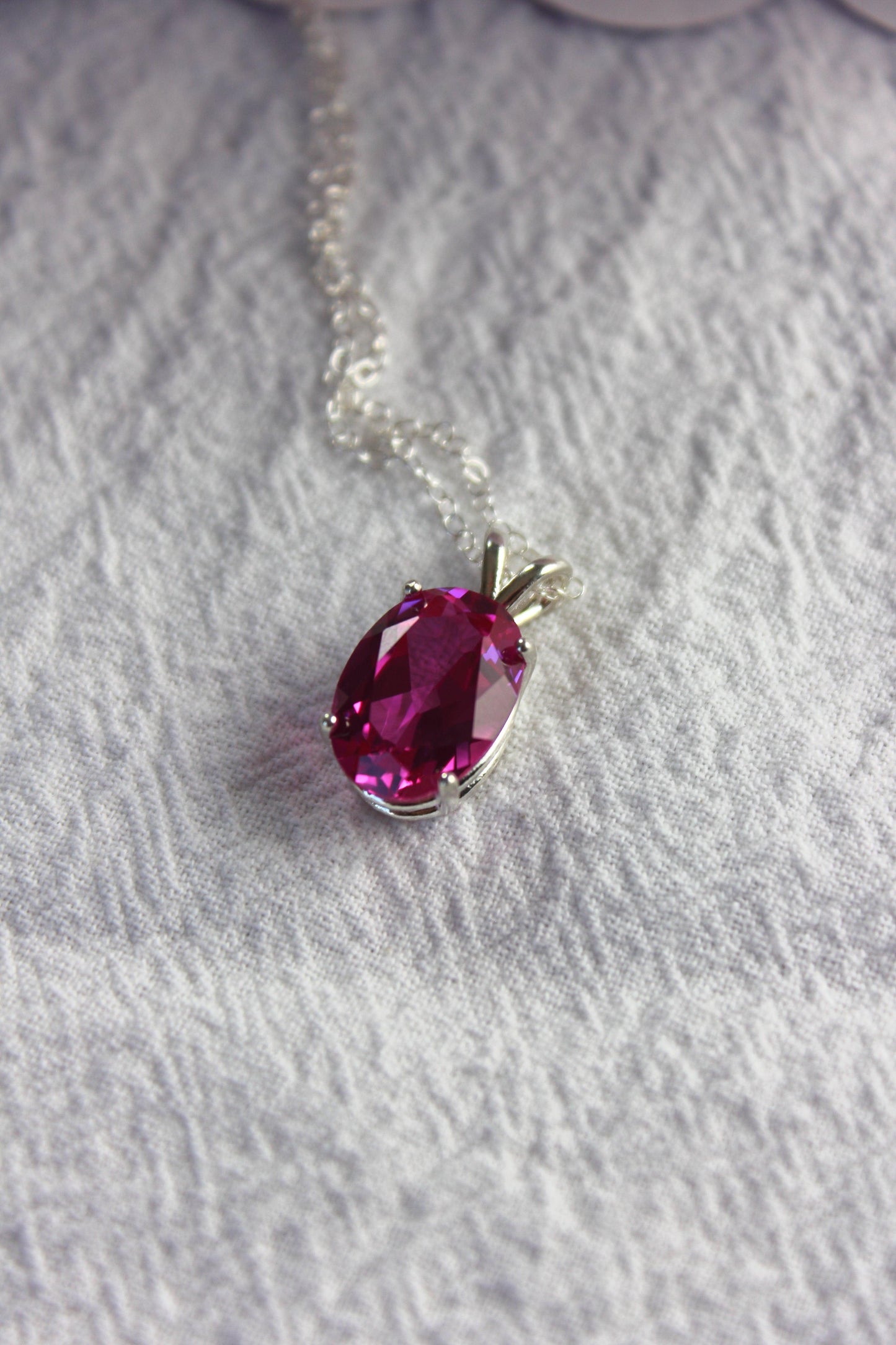 Pink Sapphire Necklace