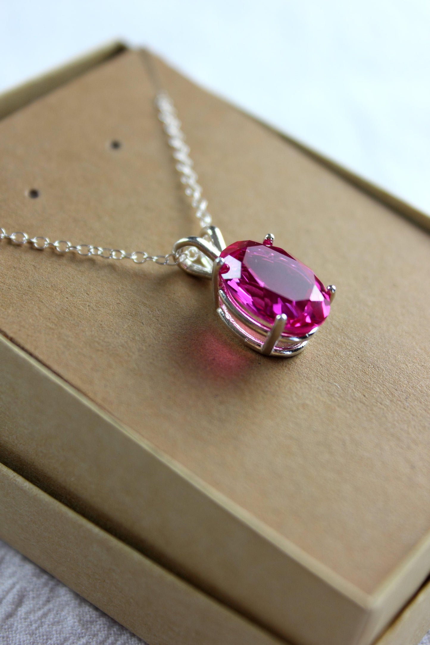 Pink Sapphire Necklace