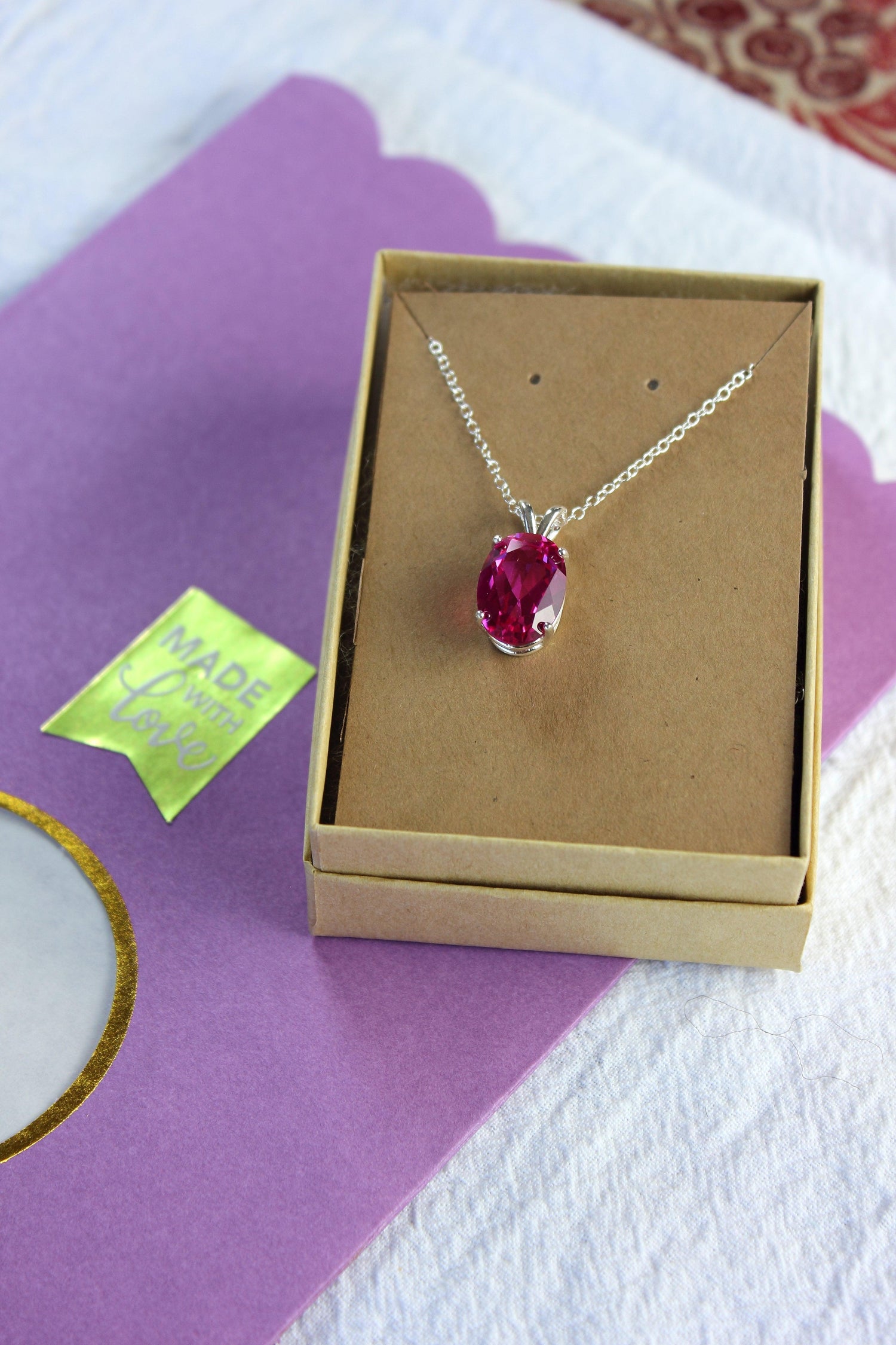 Pink Sapphire Necklace