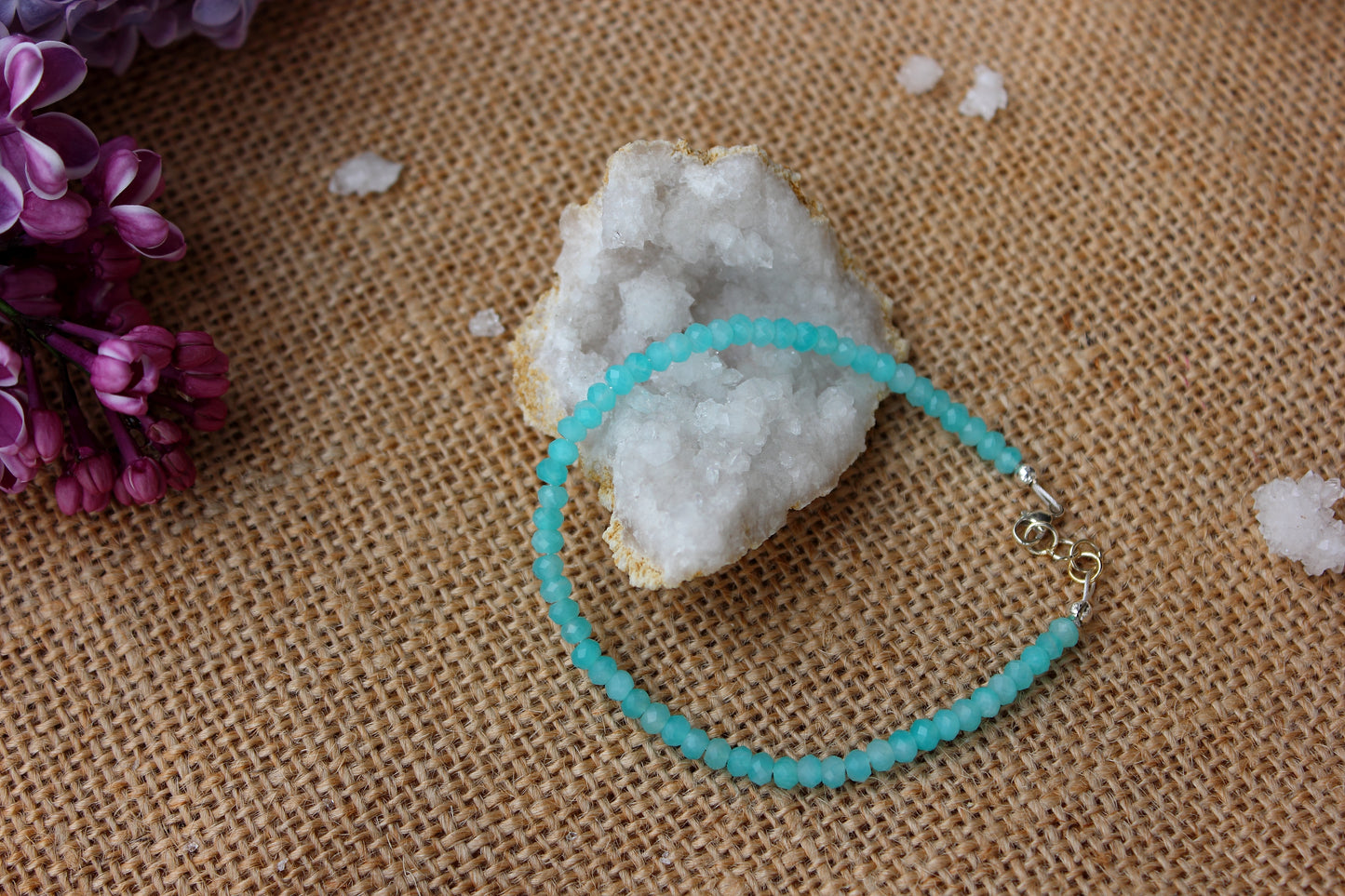 Amazonite faceted bracelet