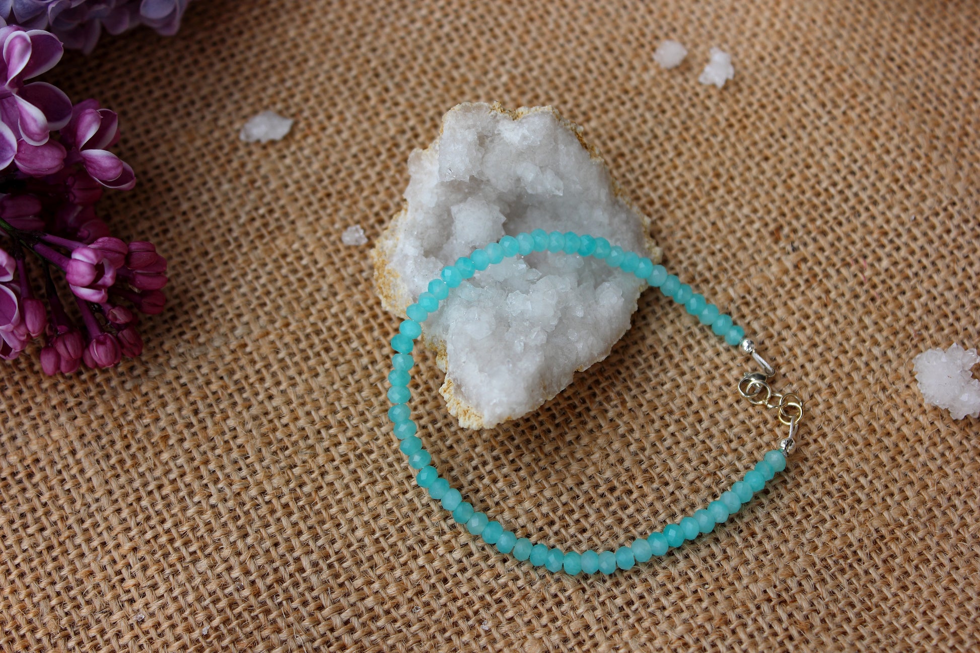 Amazonite faceted bracelet