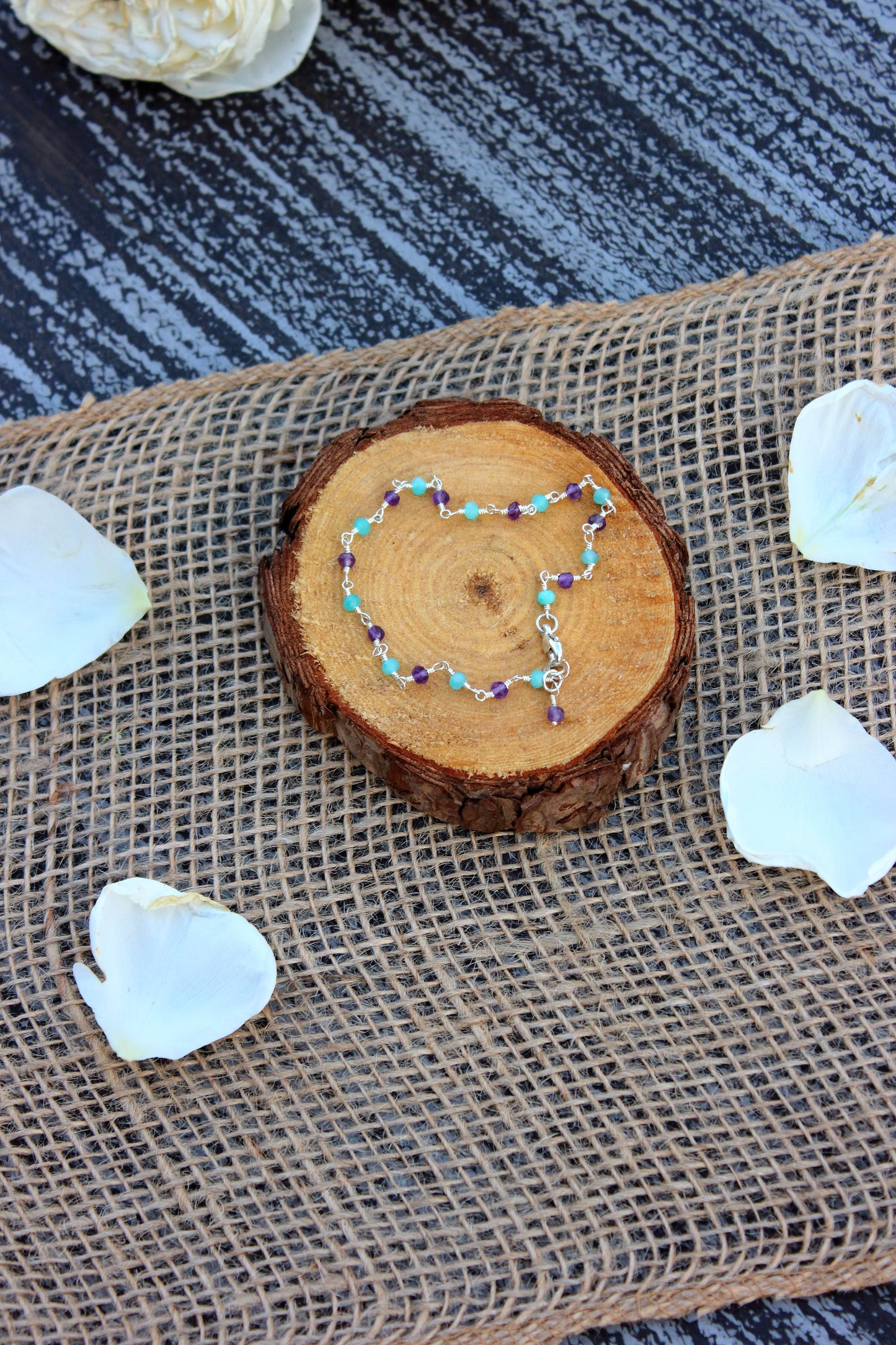 amethyst and amazonite