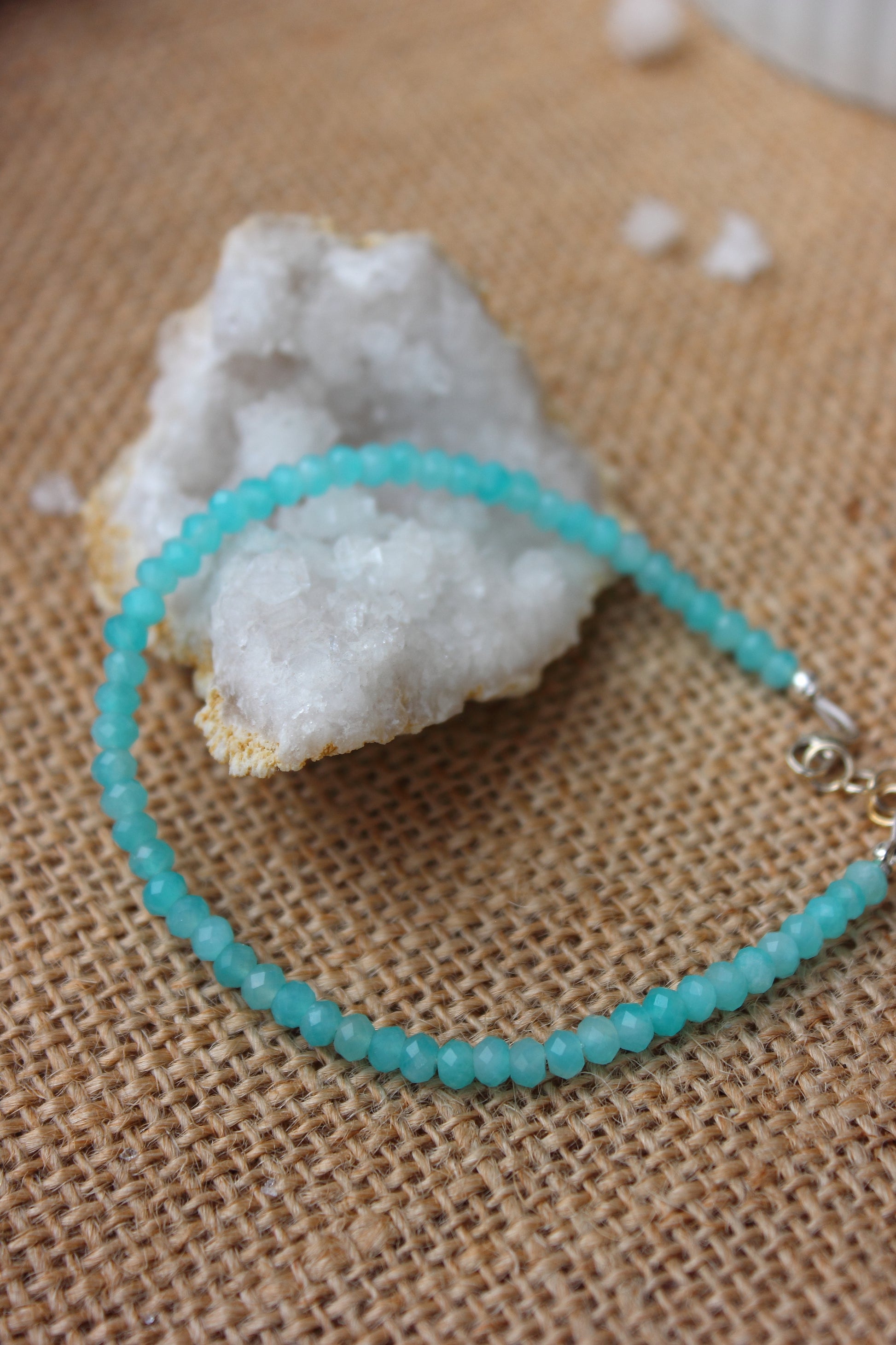 Amazonite faceted bracelet