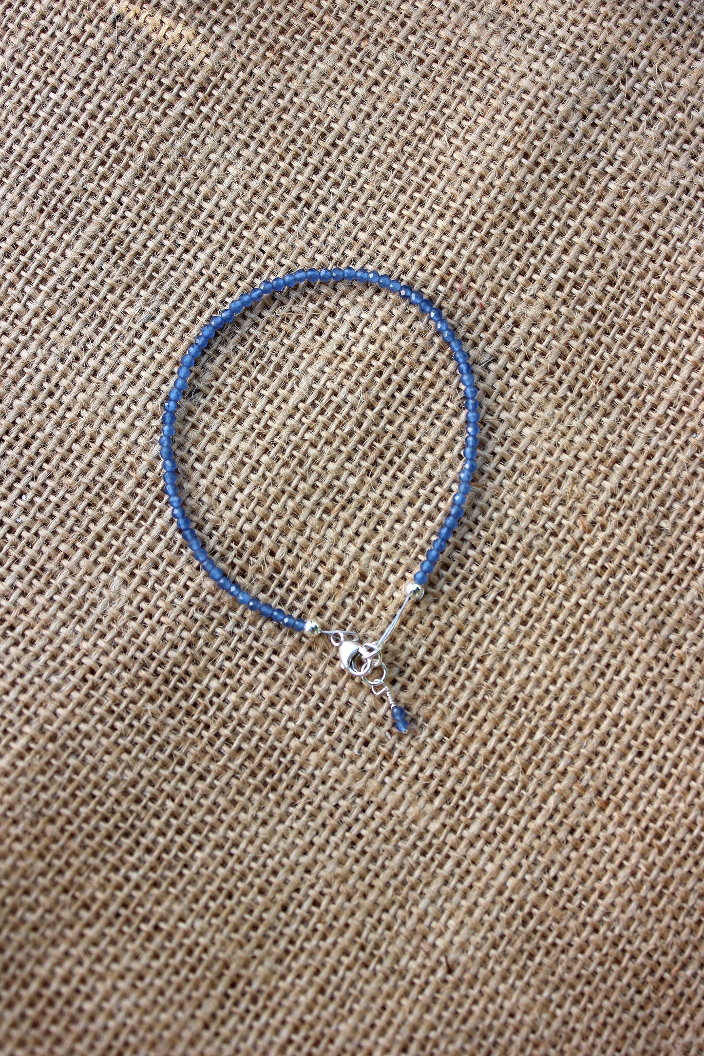 Royal Blue Chalcedony faceted bracelet