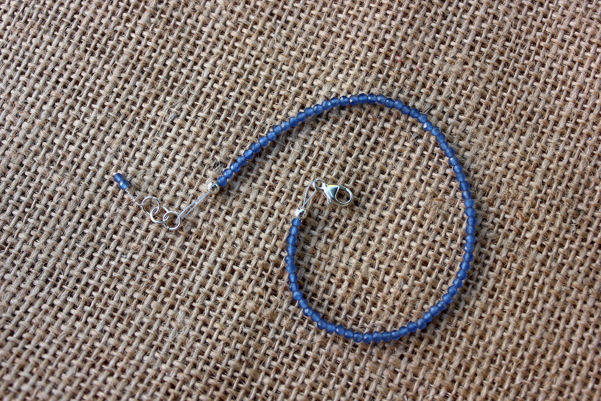 Royal Blue Chalcedony faceted bracelet