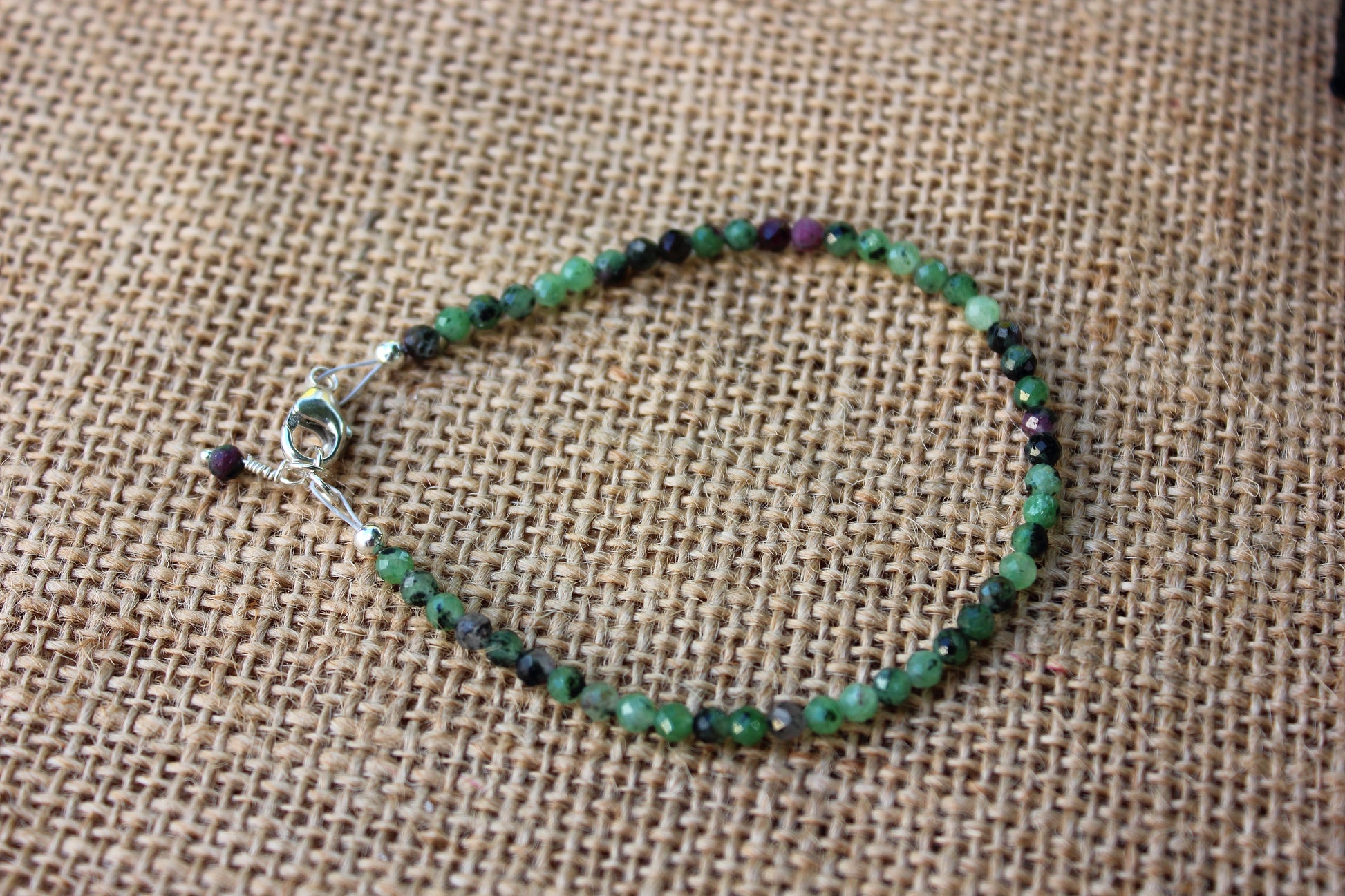 Ruby in Zoisite faceted bracelet