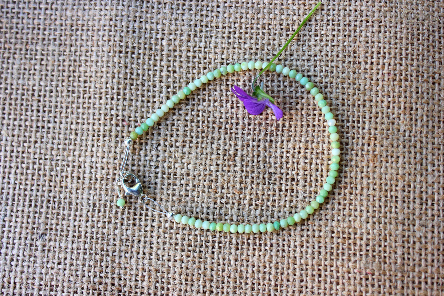 Green Opal faceted bracelet