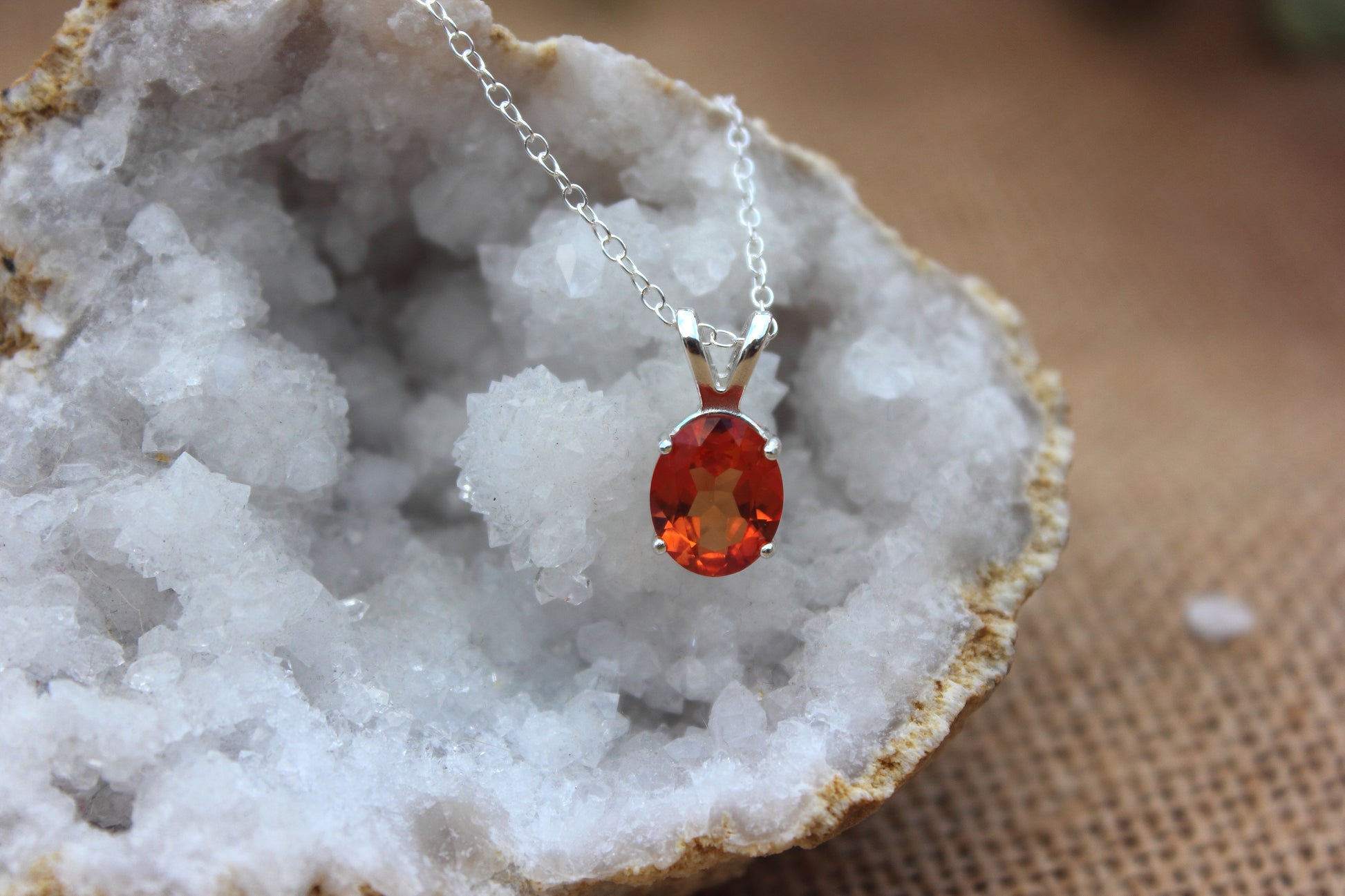 Padparadscha Sapphire Necklace