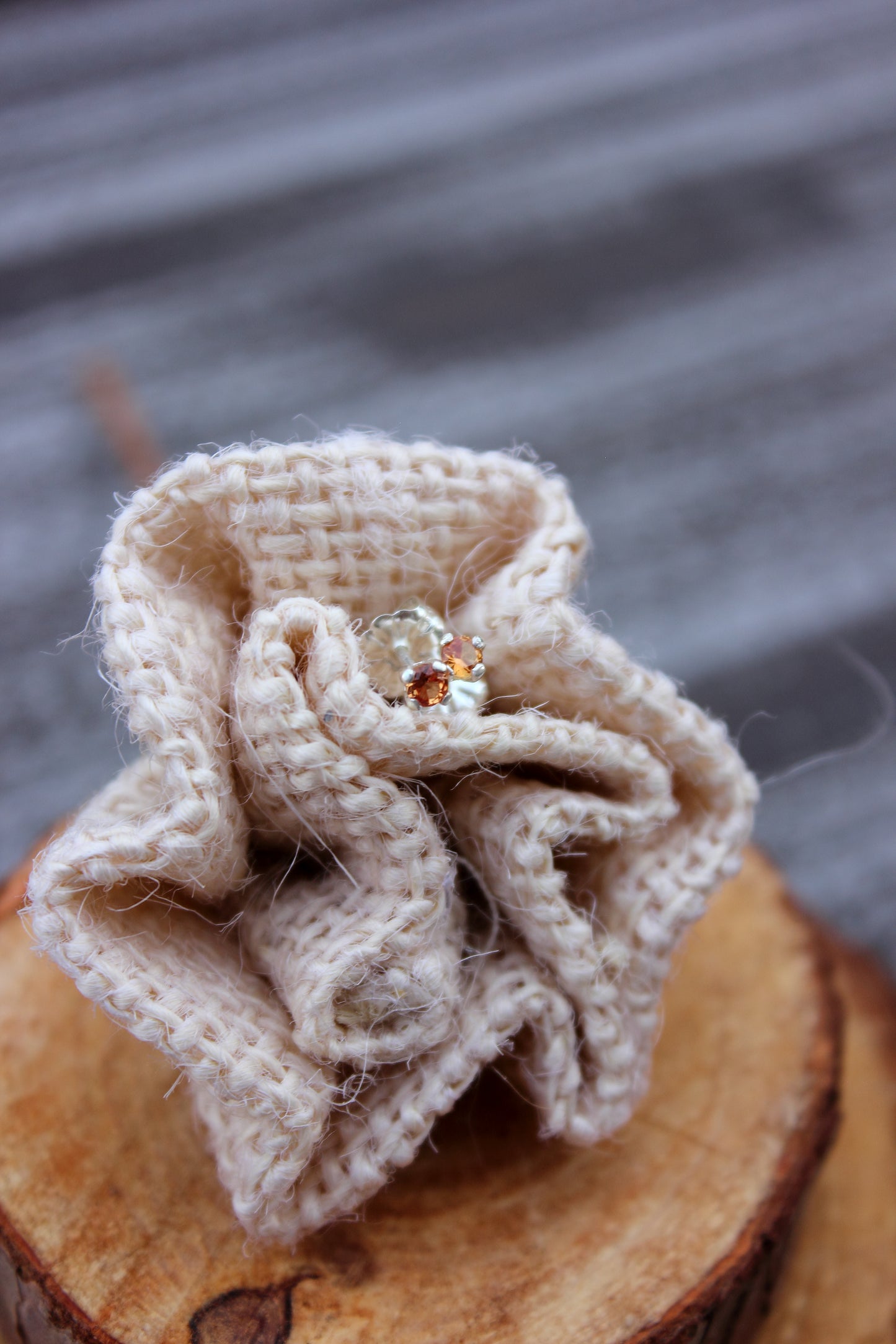 Tiny Gemstone Studs - Sapphires