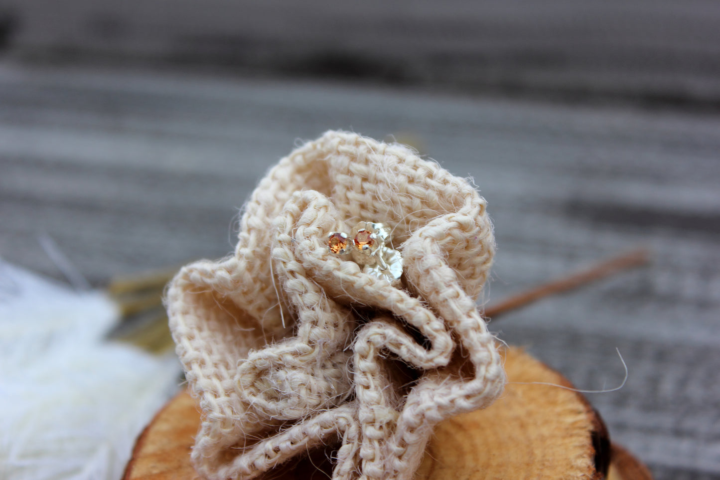 Tiny Gemstone Studs - Sapphires