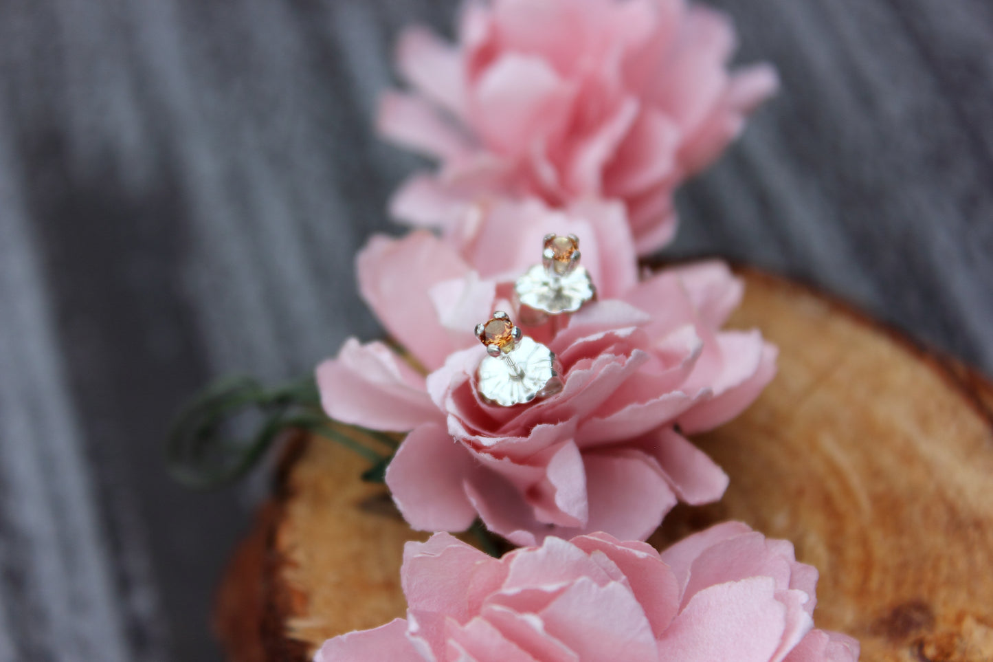 Tiny Gemstone Studs - Sapphires