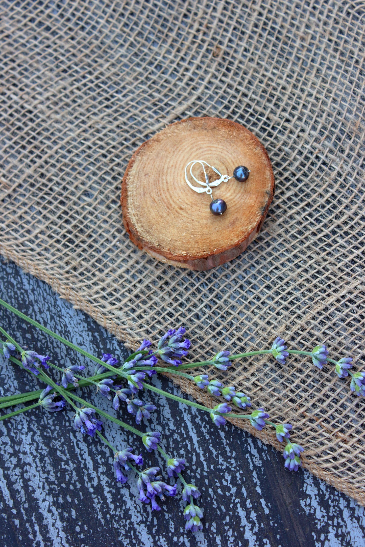 Peacock pearls on lever backs ear wires