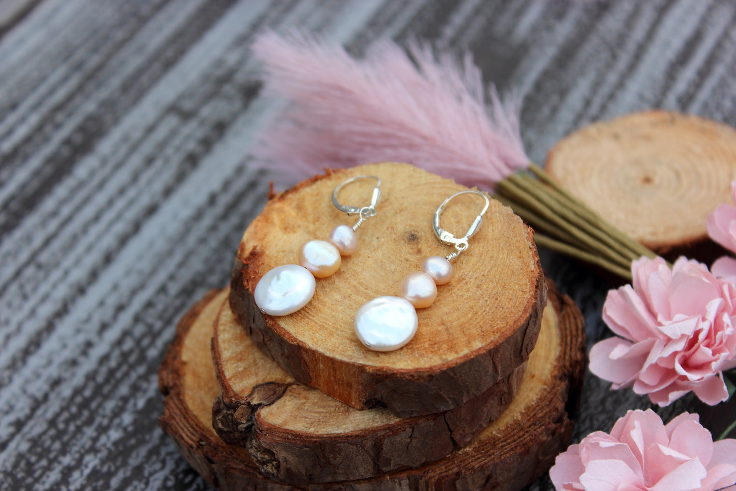 Ombre Pearl Dangle Earrings