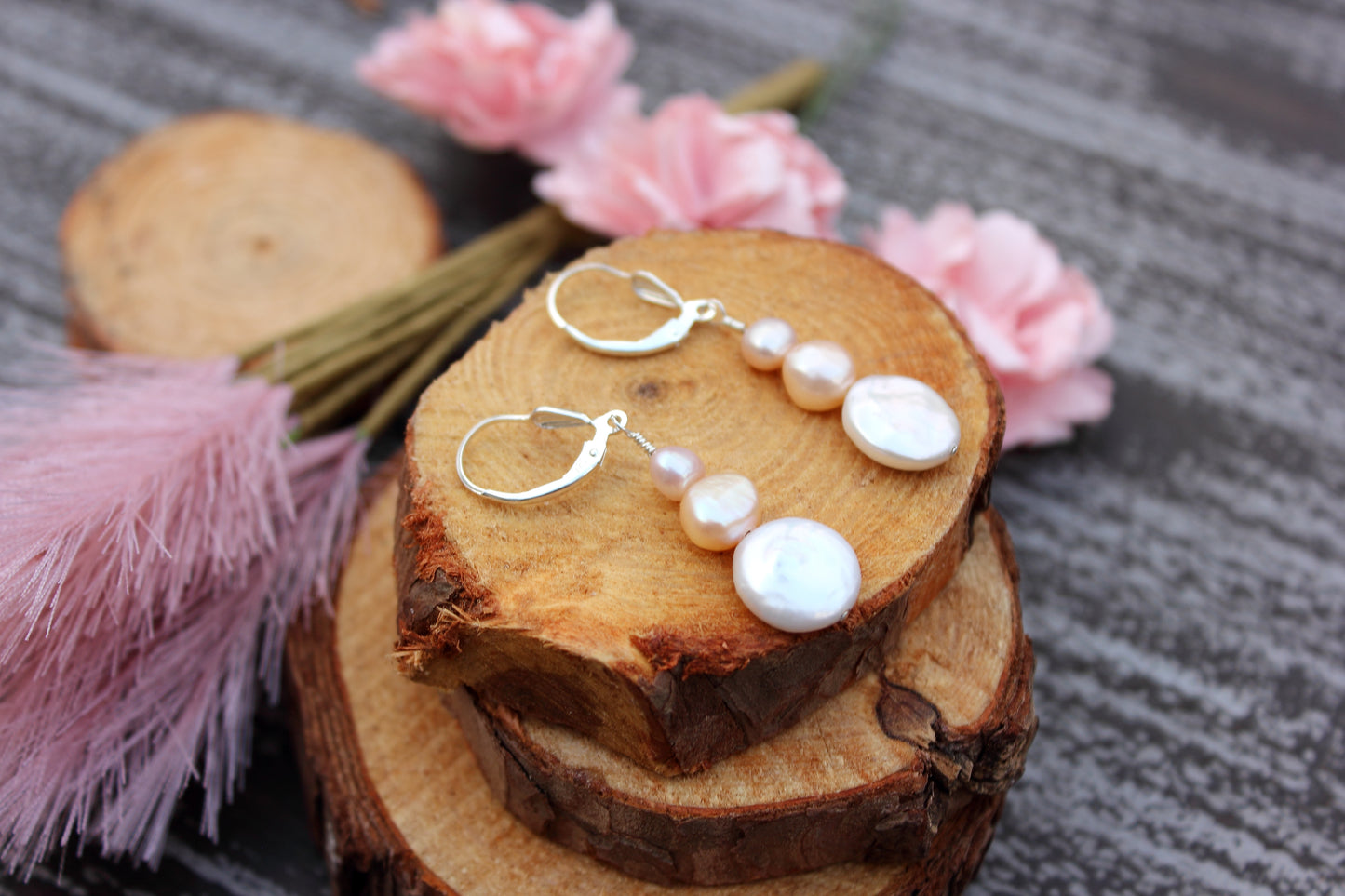 Ombre Pearl Dangle Earrings