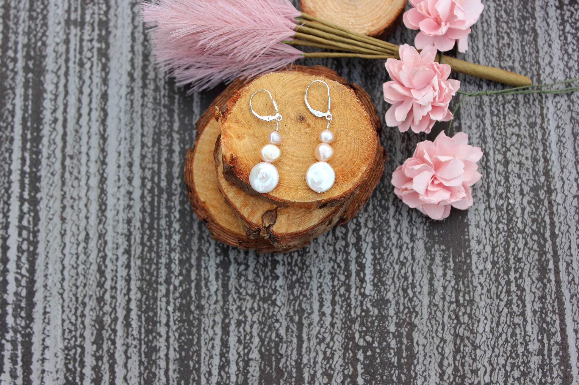 Ombre Pearl Dangle Earrings