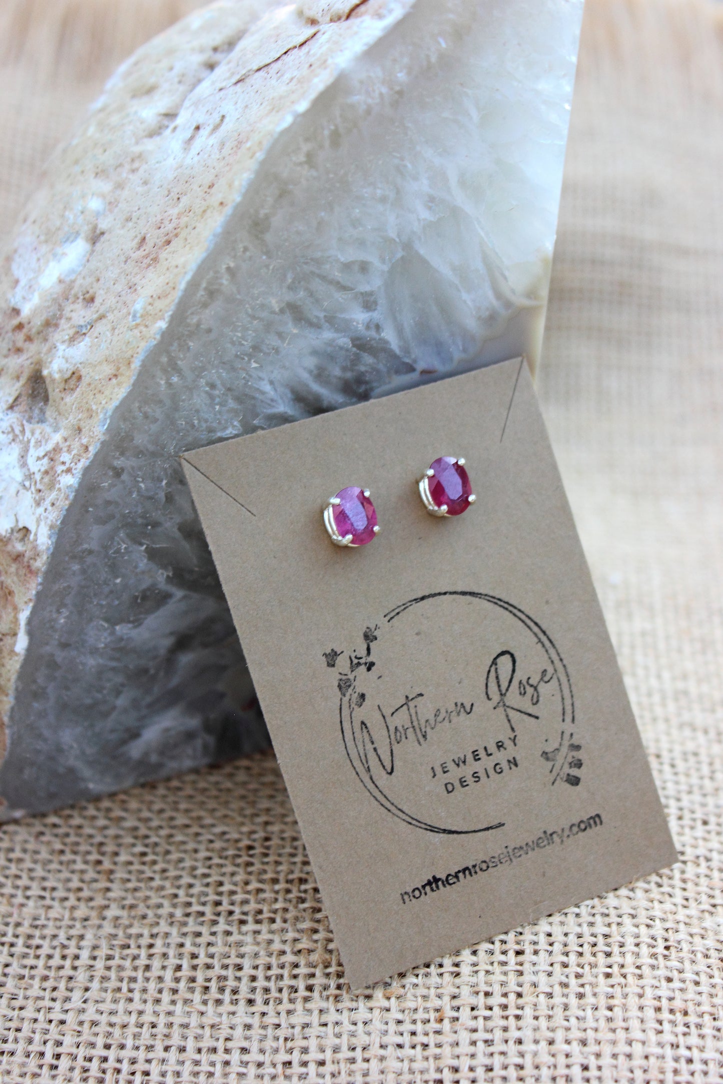 Ruby studs