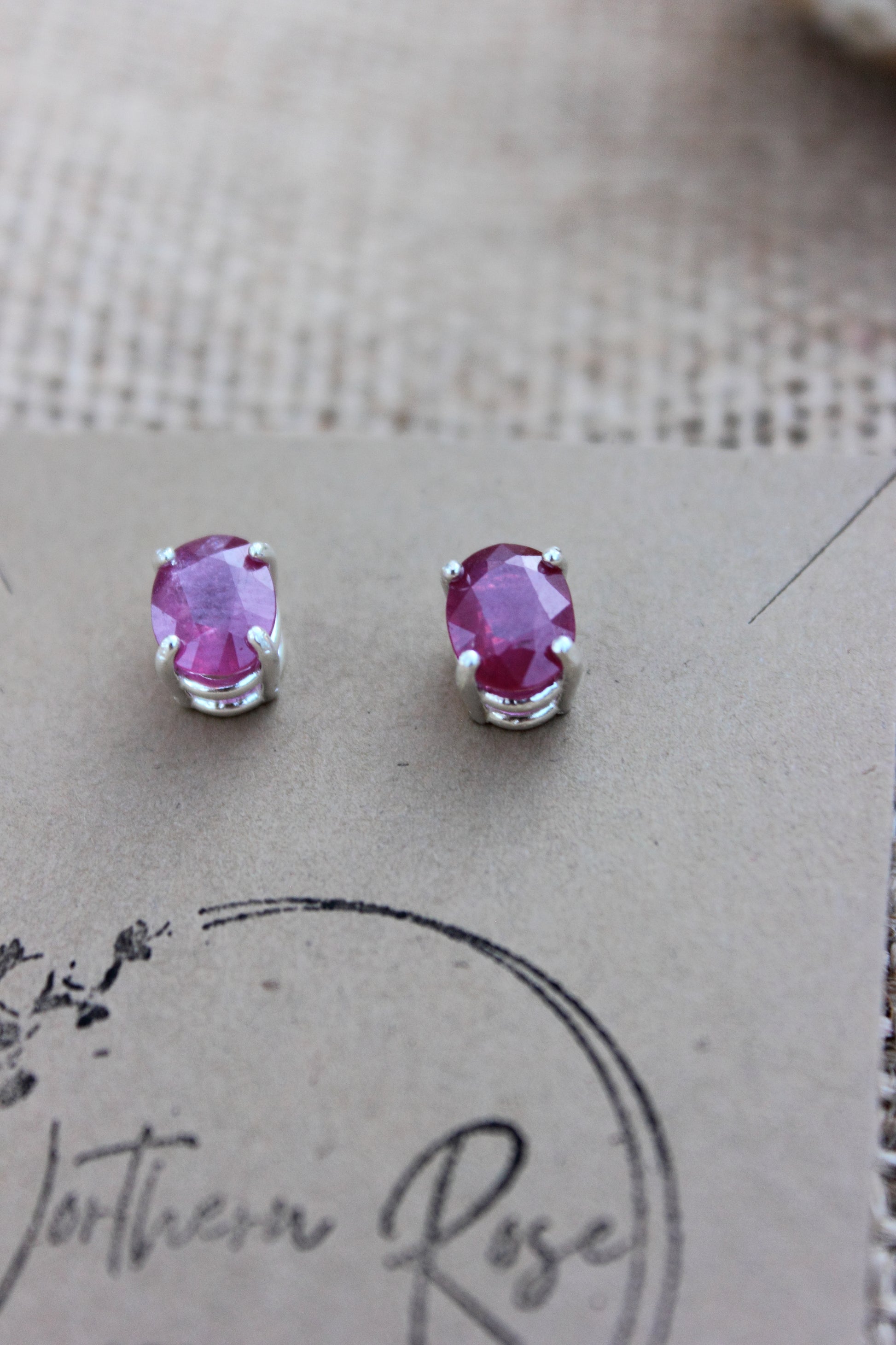 Ruby studs