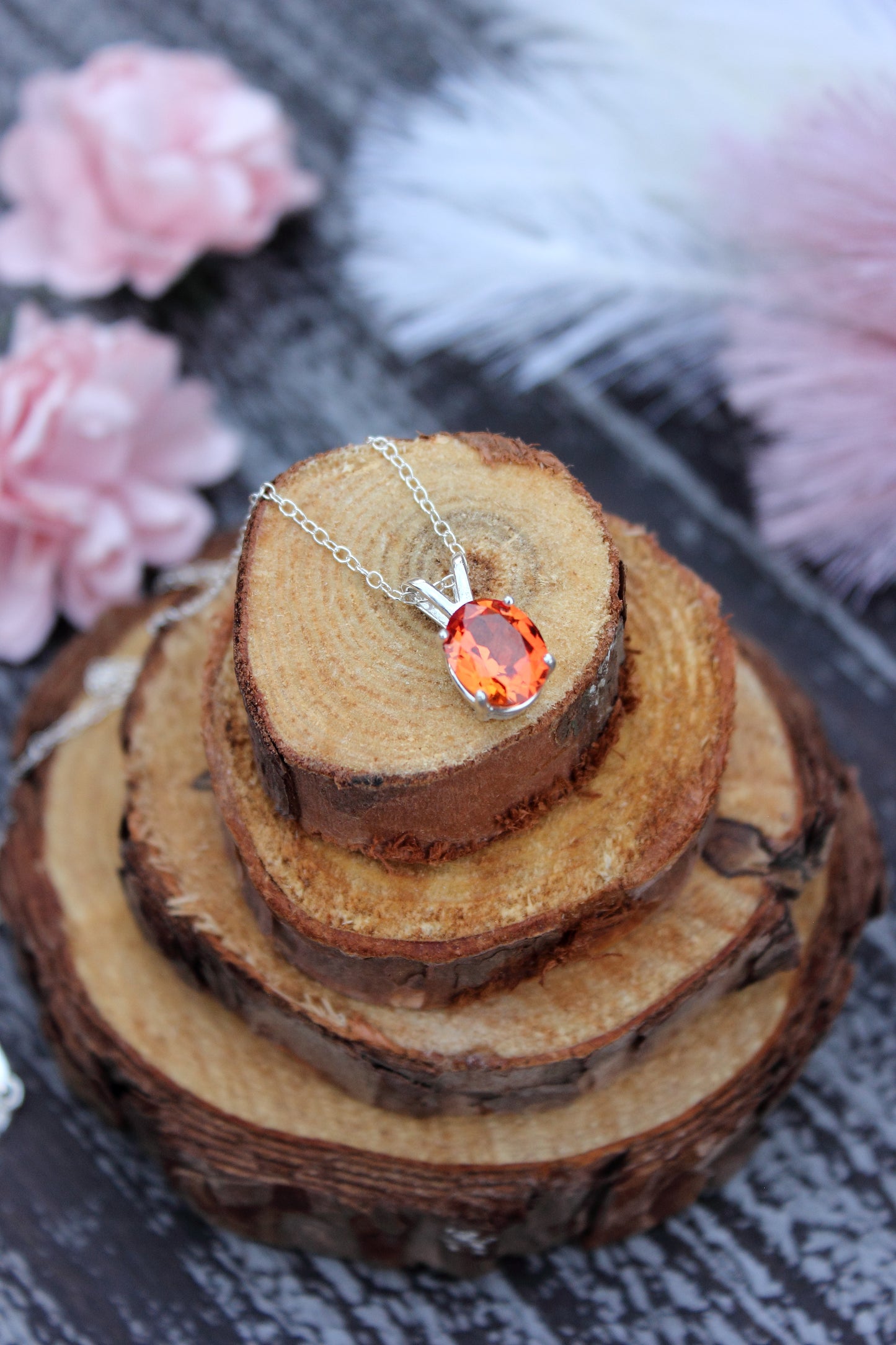 Padparadscha Sapphire Necklace