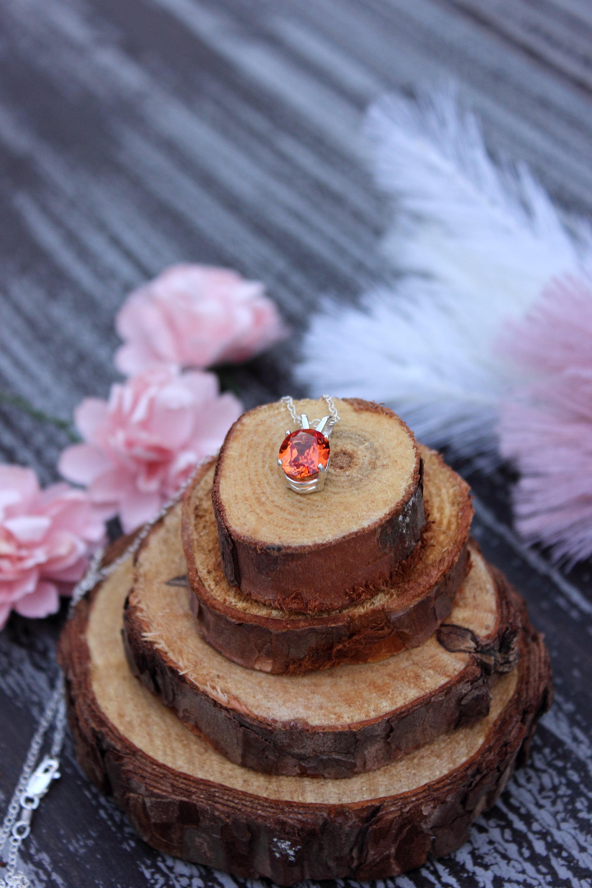 Padparadscha Sapphire Necklace