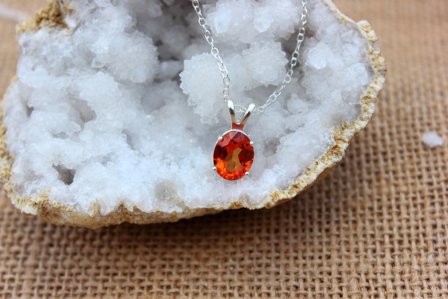 Padparadscha Sapphire Necklace