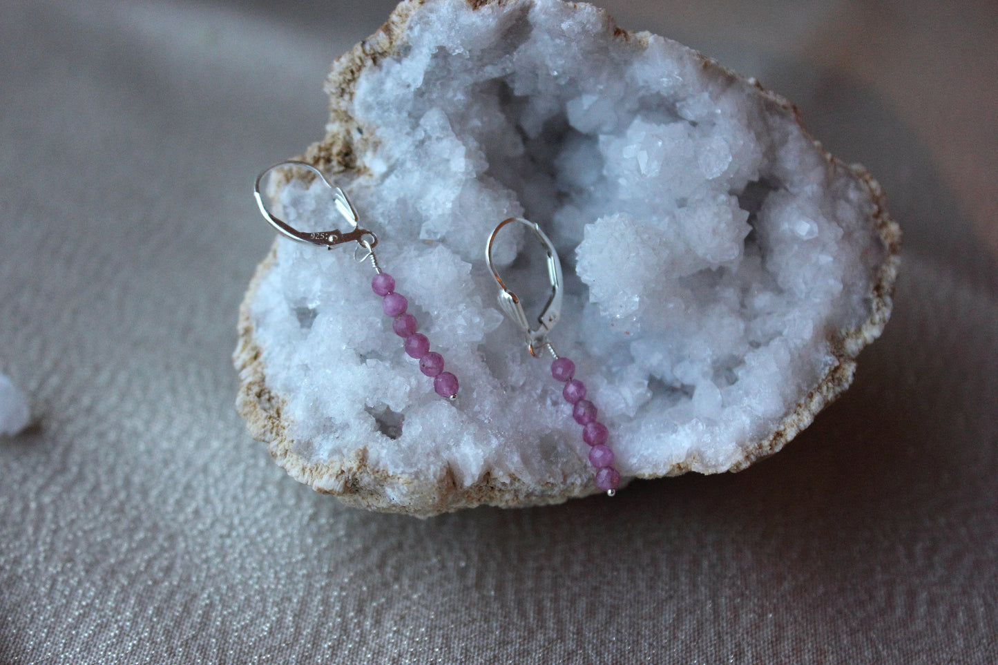 Pink Tourmaline Earrings