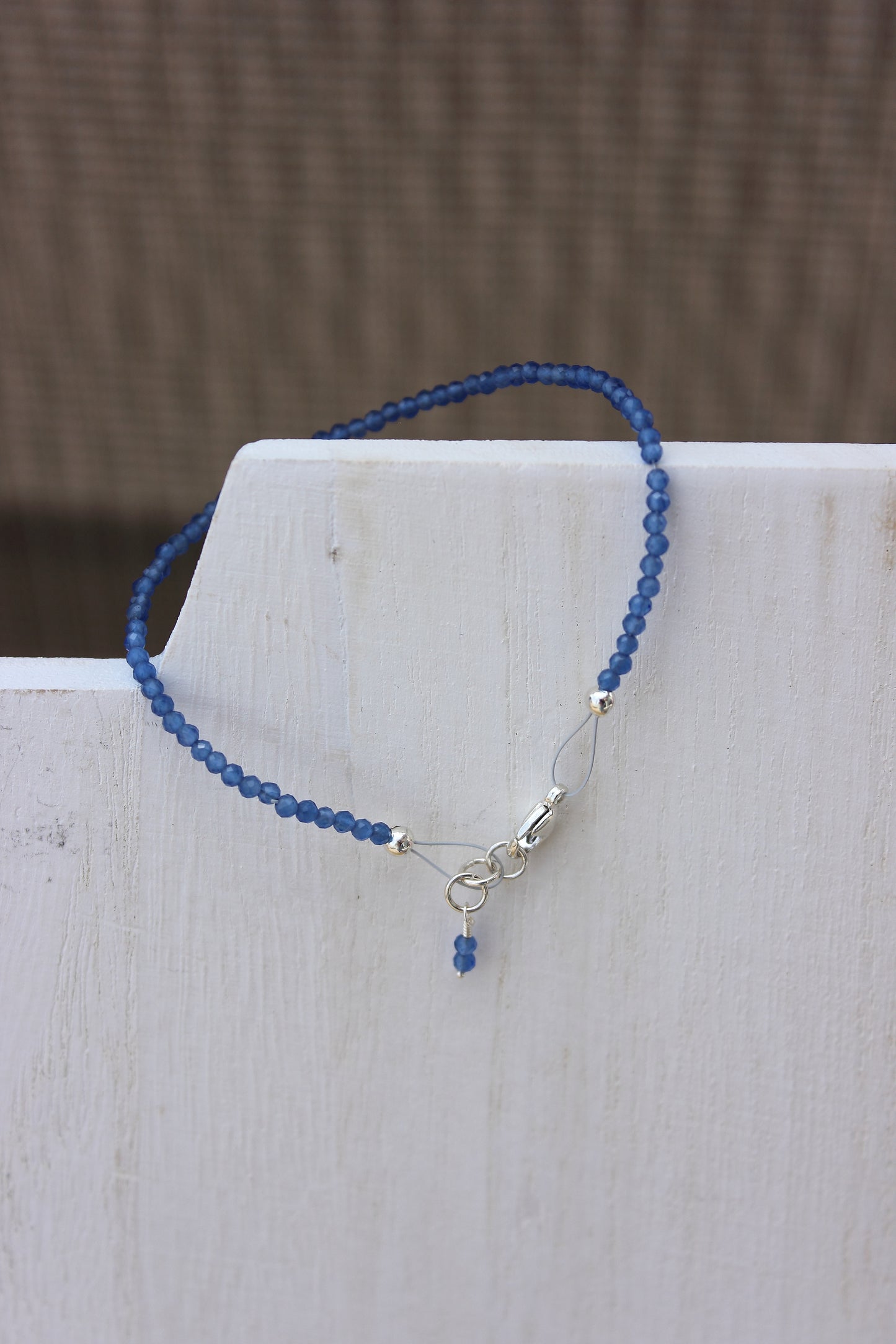 Royal Blue Chalcedony faceted bracelet