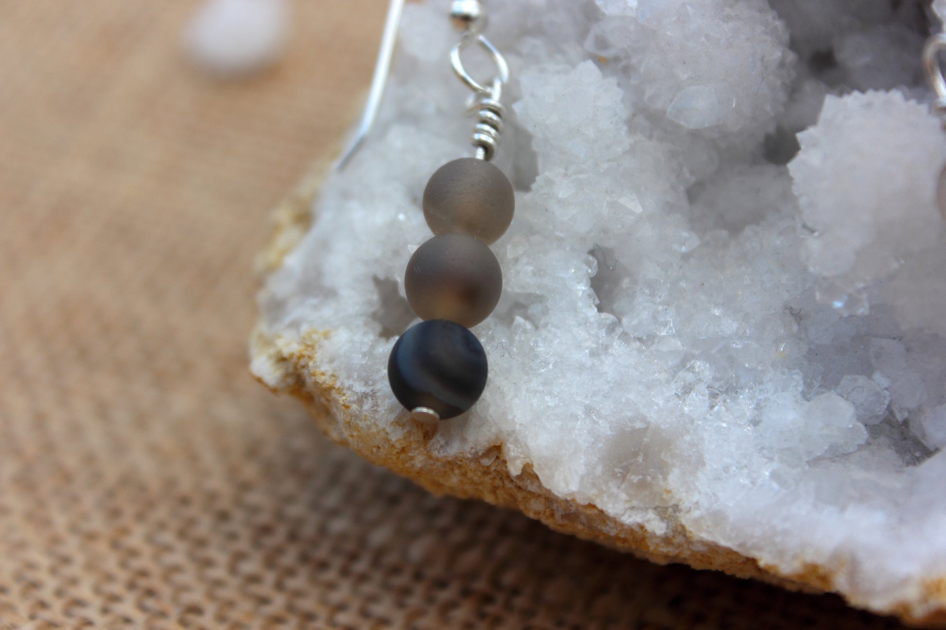 Druzy Agate Drop Earrings