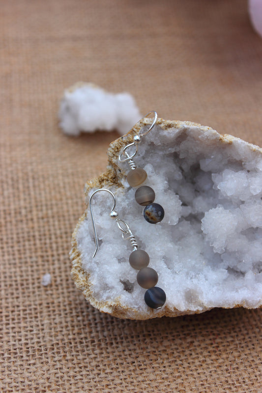 Druzy Agate Drop Earrings