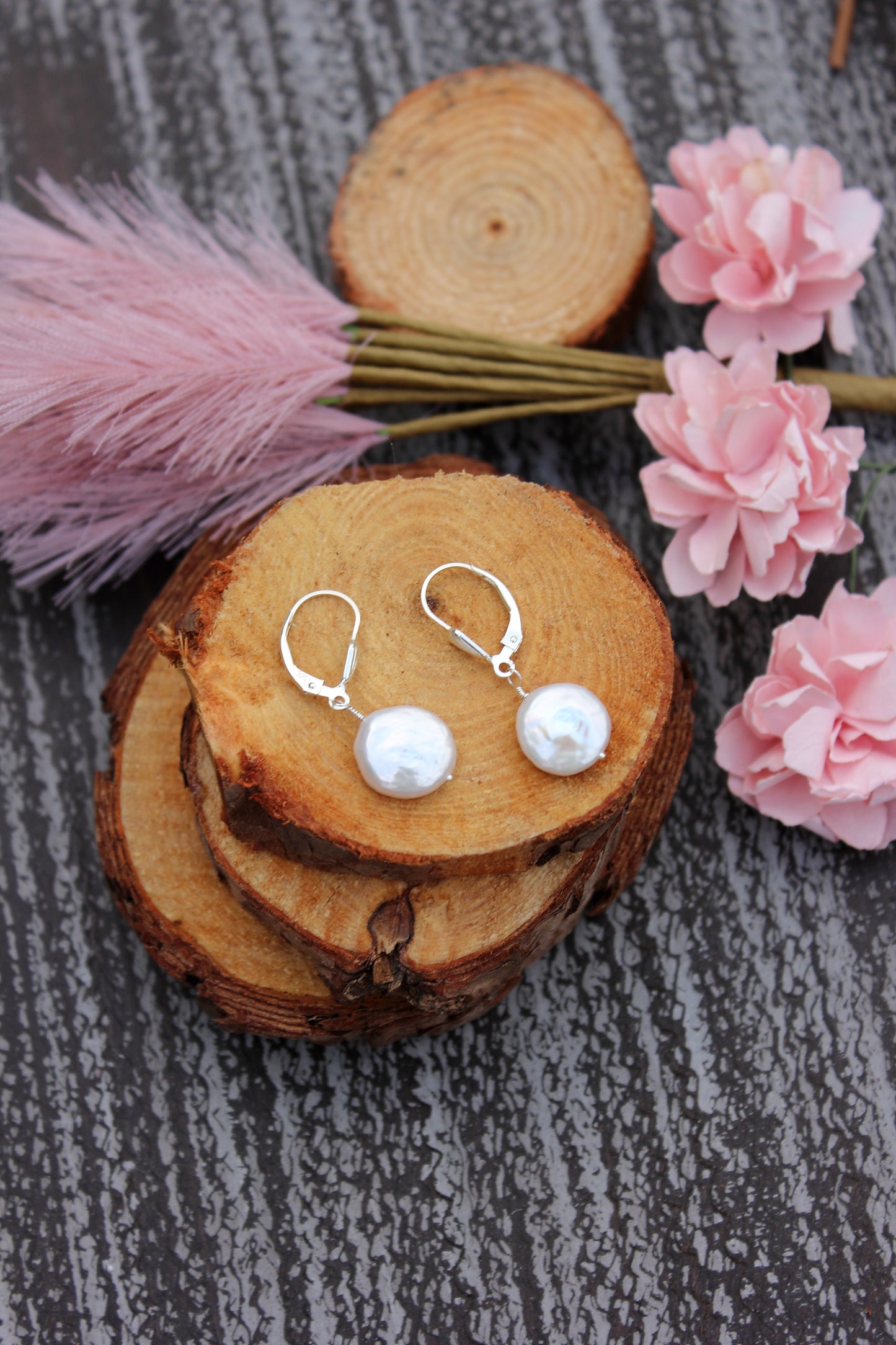 Coin Pearl Earrings