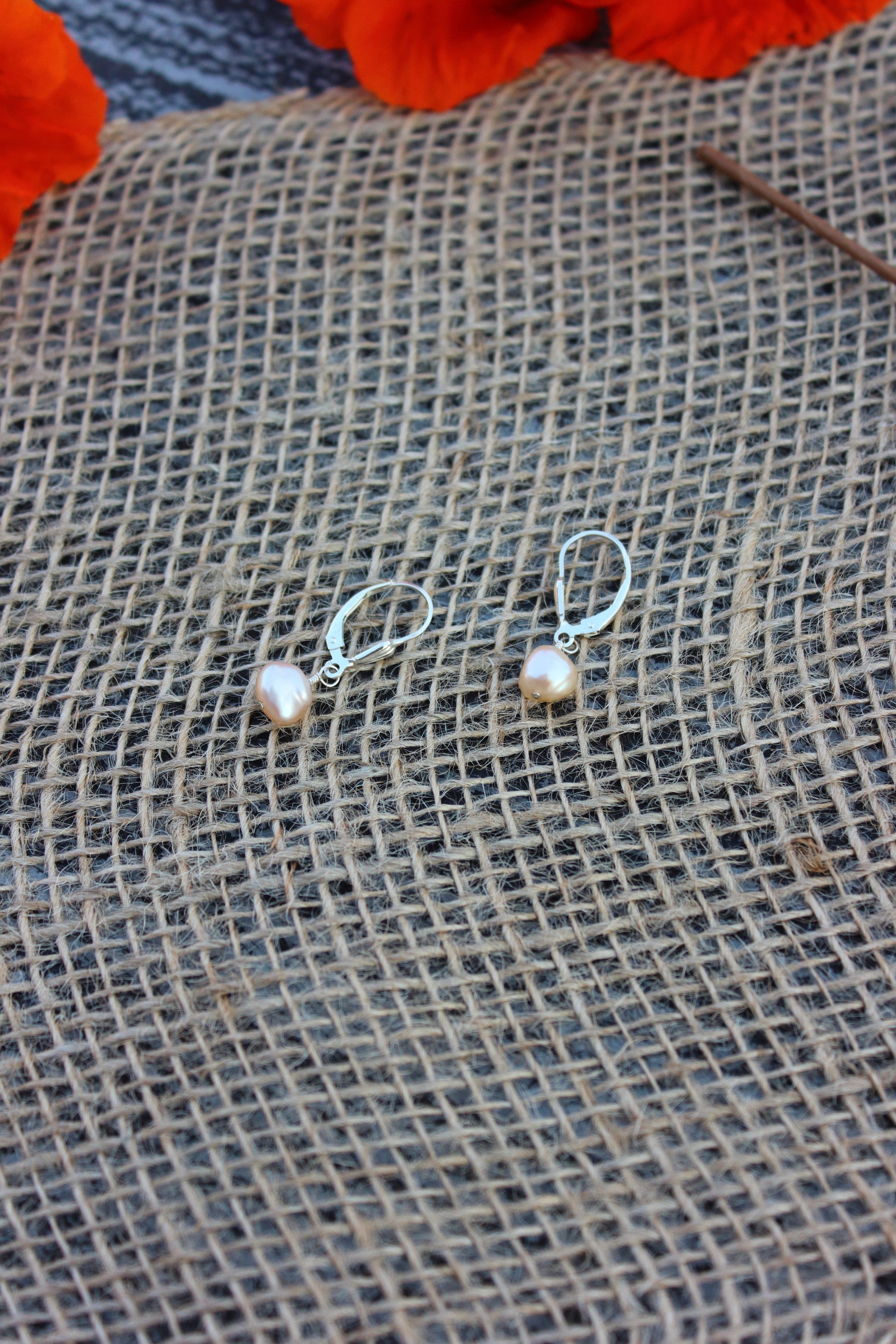 Pink freshwater pearls