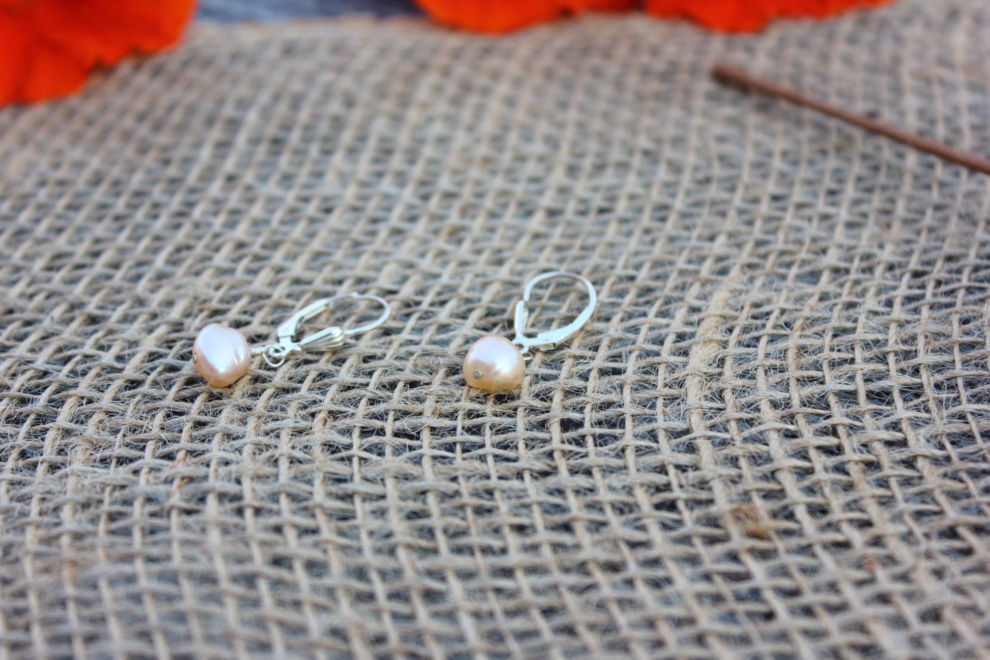 pink earrings