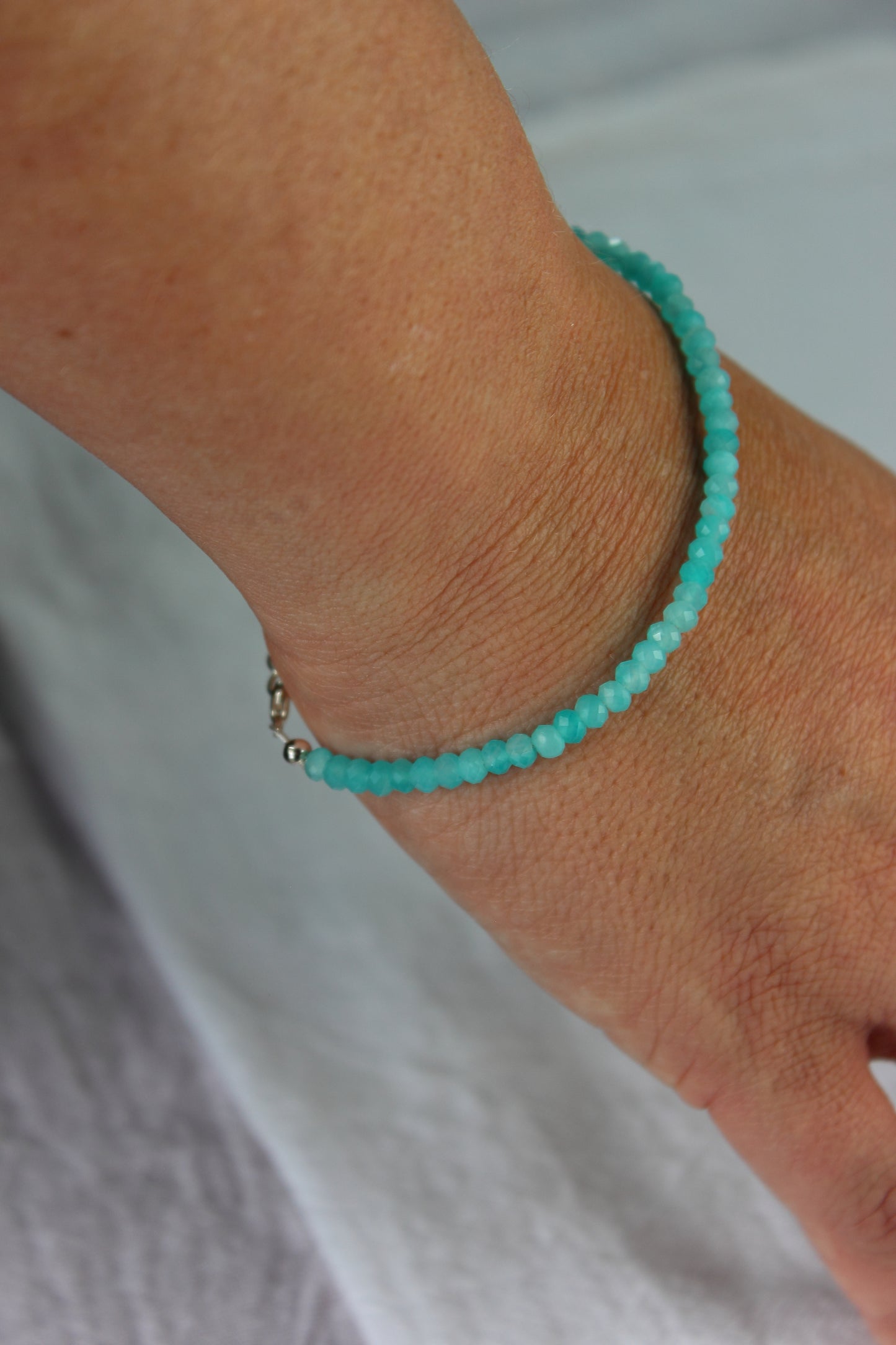 Amazonite faceted bracelet