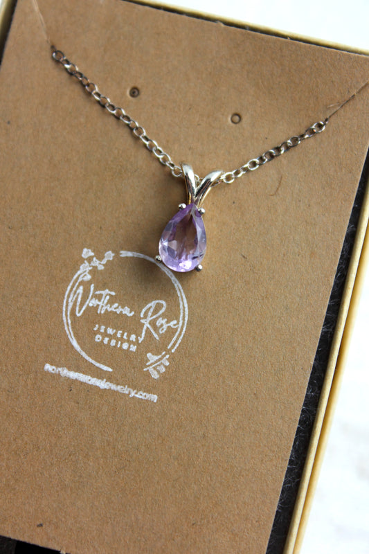 Amethyst Pear Pendant