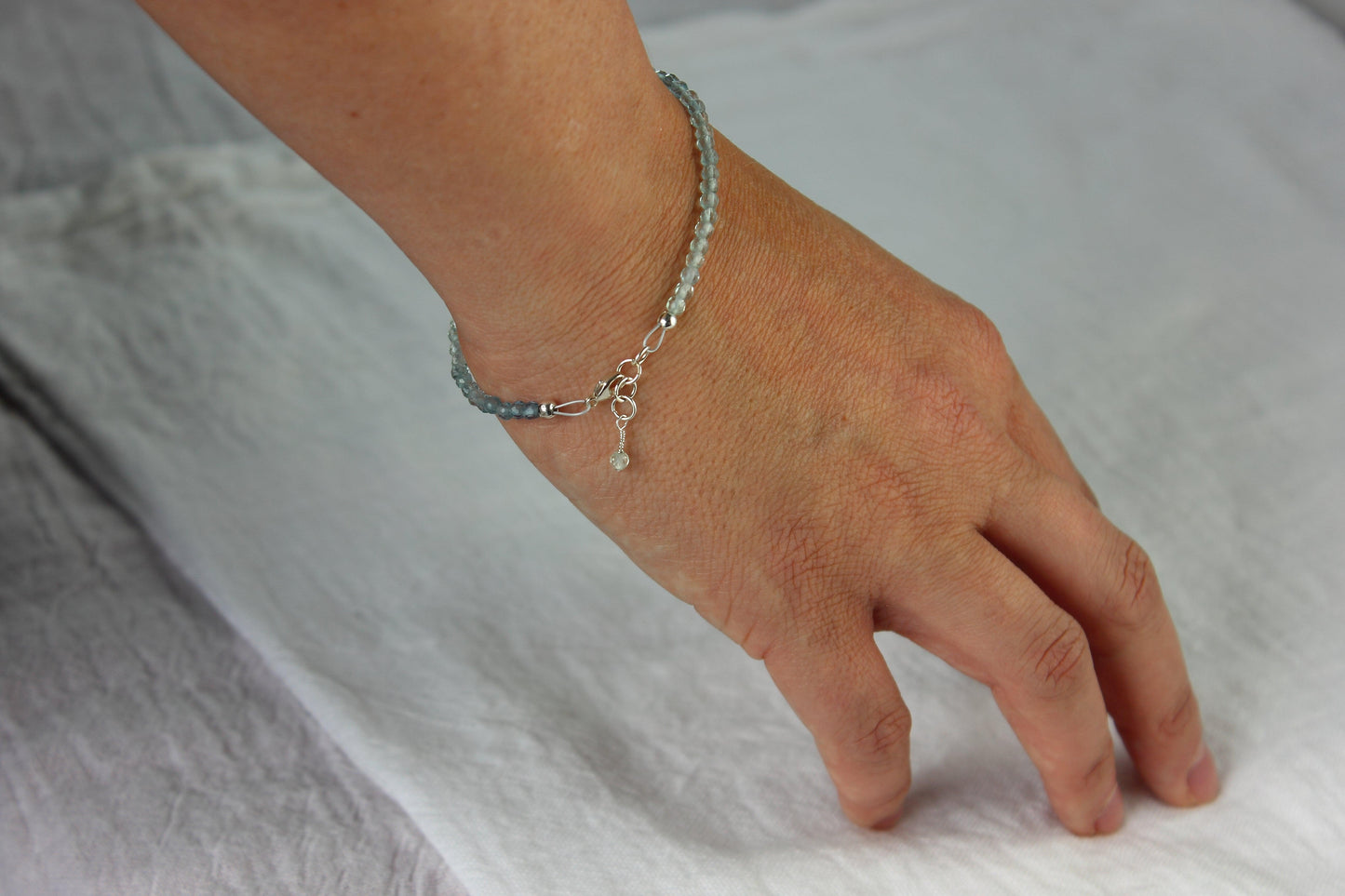 Fluorite Micro faceted Bracelet